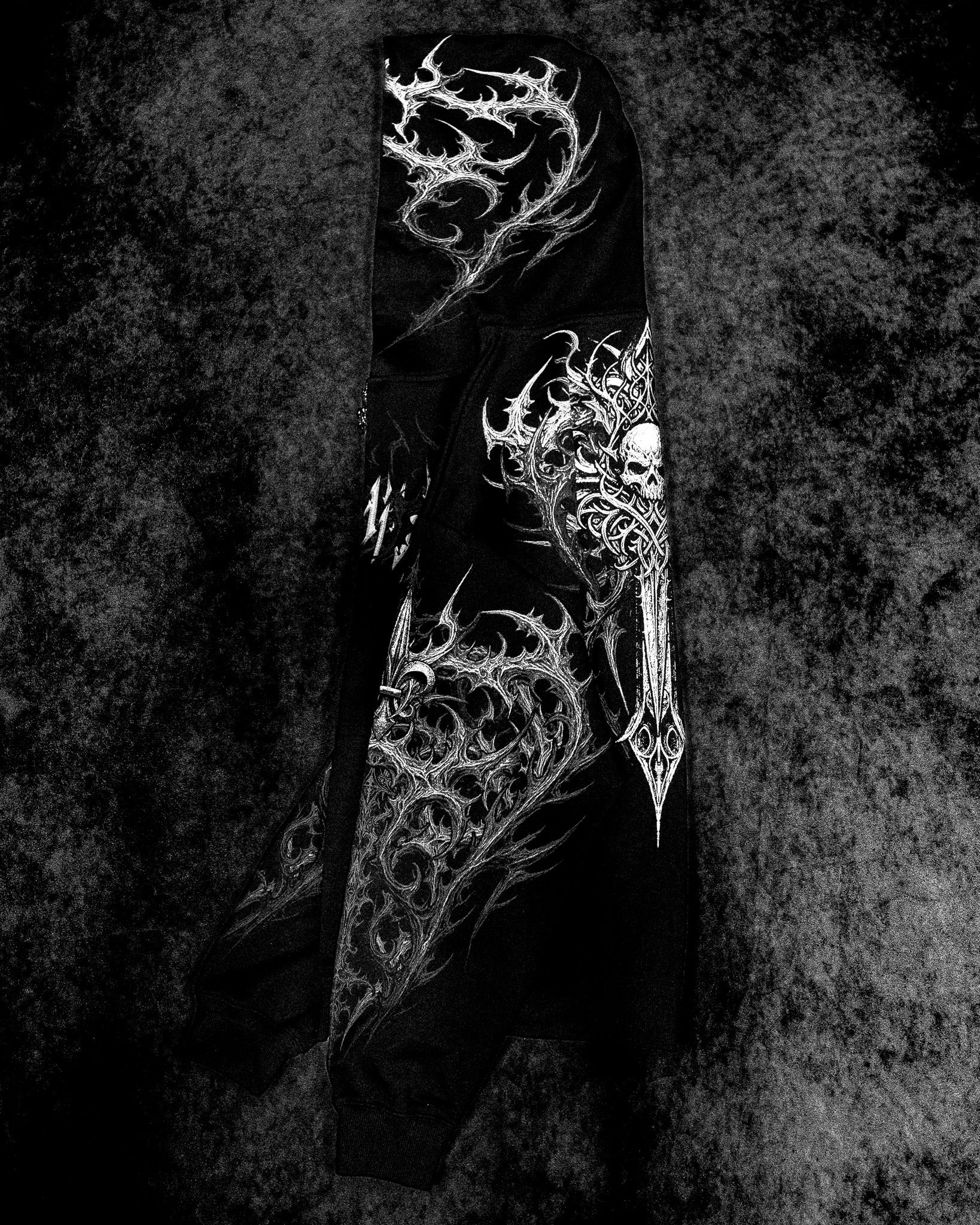 Heavenly Knight Oversized Zip-up Hoodie [MIDNIGHT]-Coordom