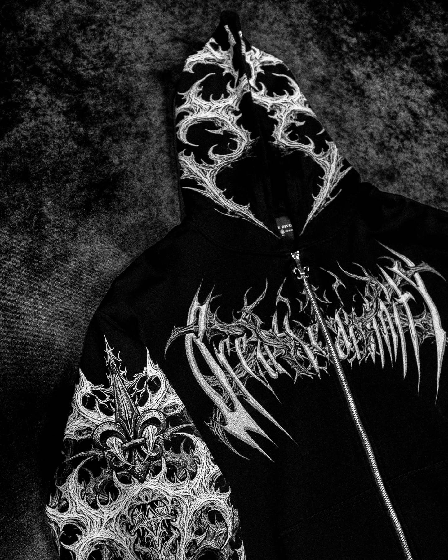 Heavenly Knight Oversized Zip-up Hoodie [MIDNIGHT]-Coordom