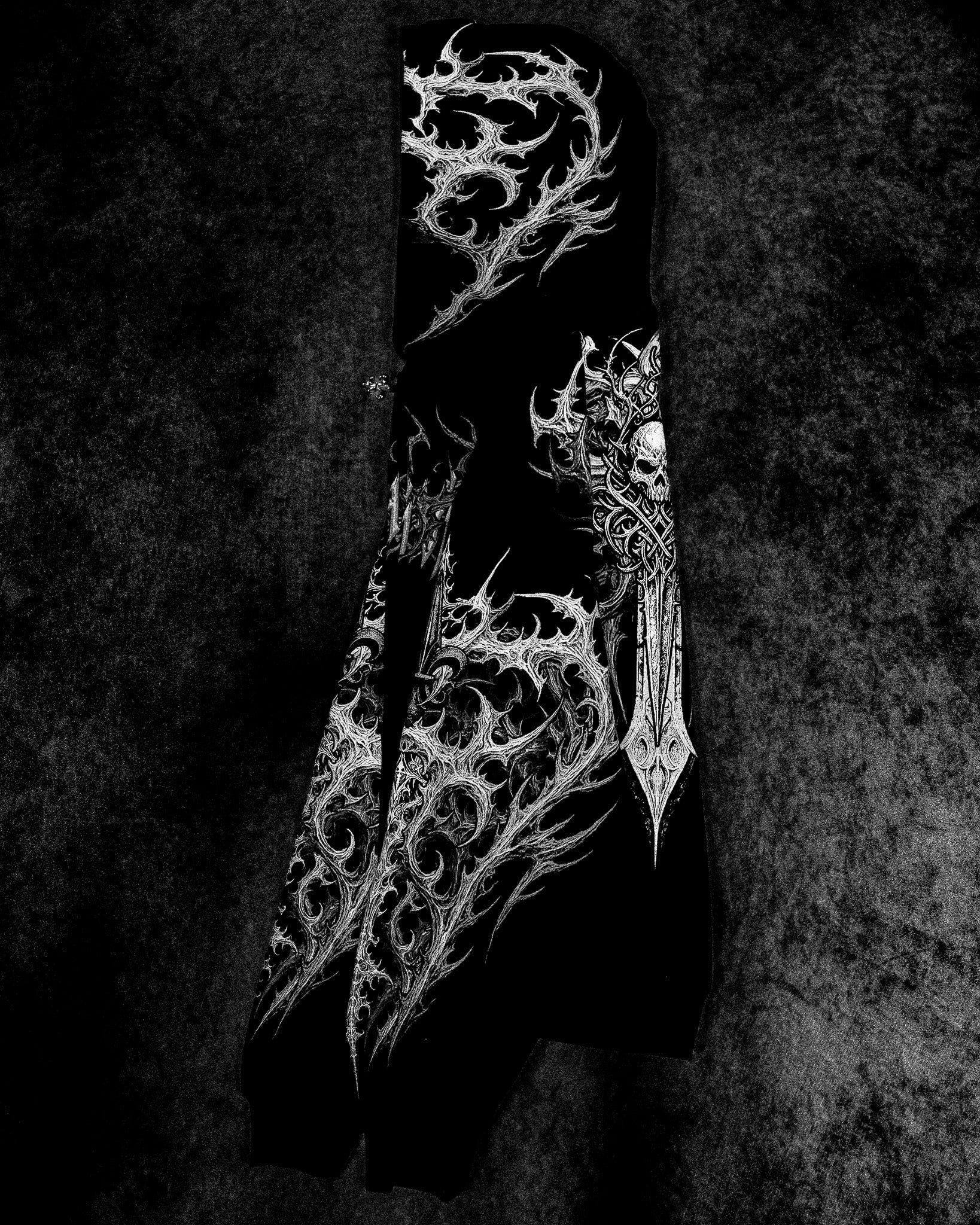 Heavenly Knight Oversized Zip-up Hoodie [VOID BLACK]-Coordom