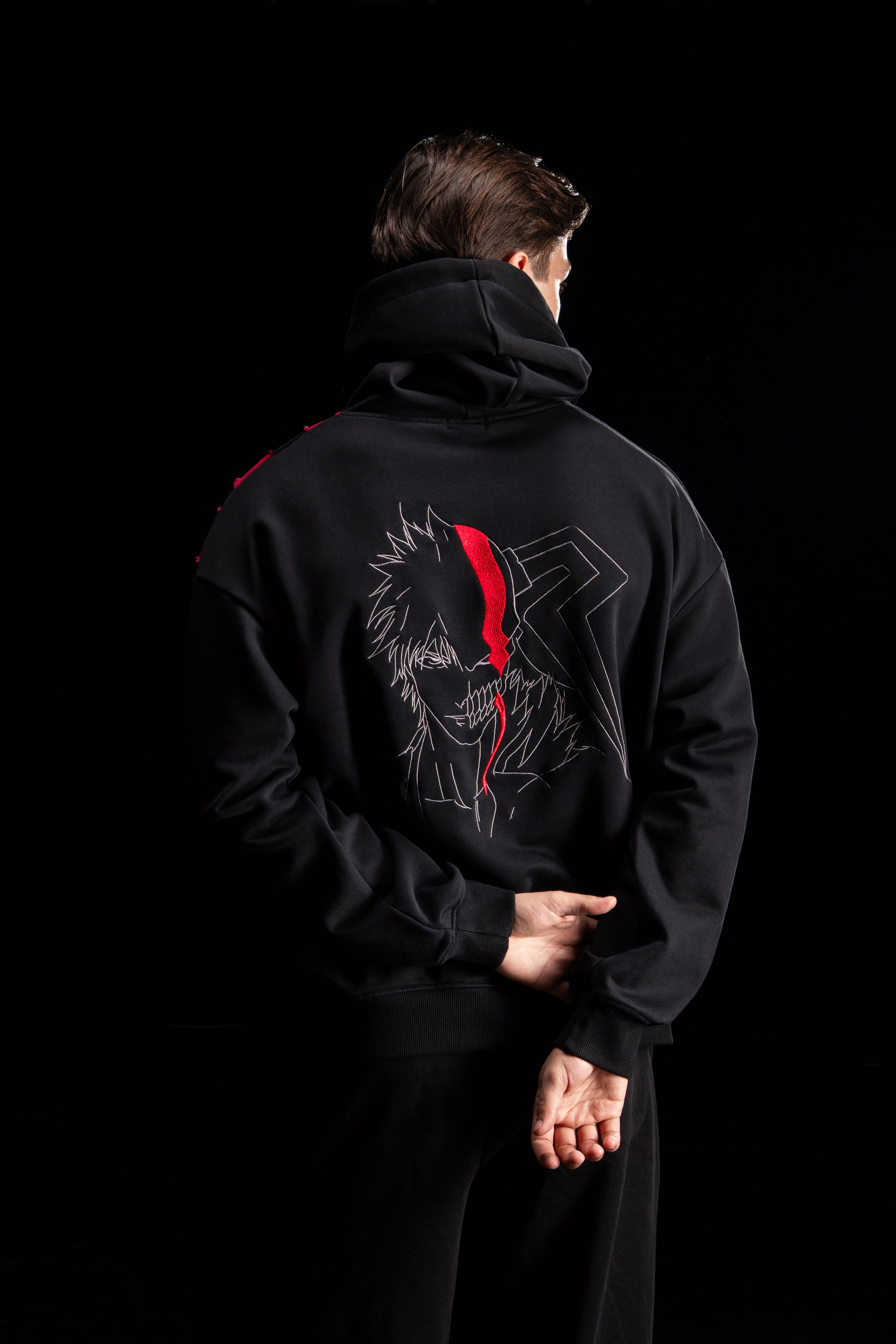 Hellfire Embroidery Hoodie-Coordom