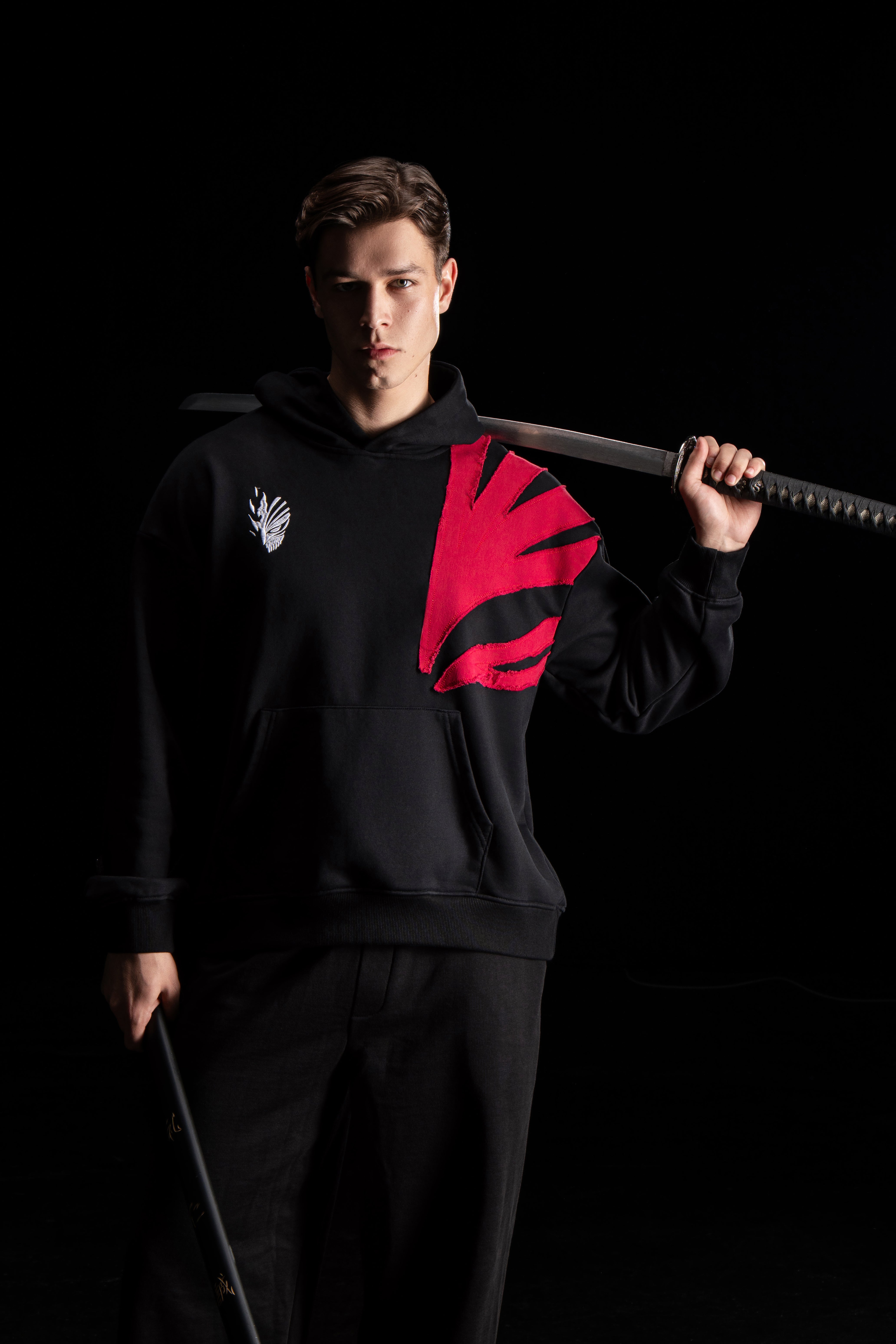 Hellfire Embroidery Hoodie-Coordom