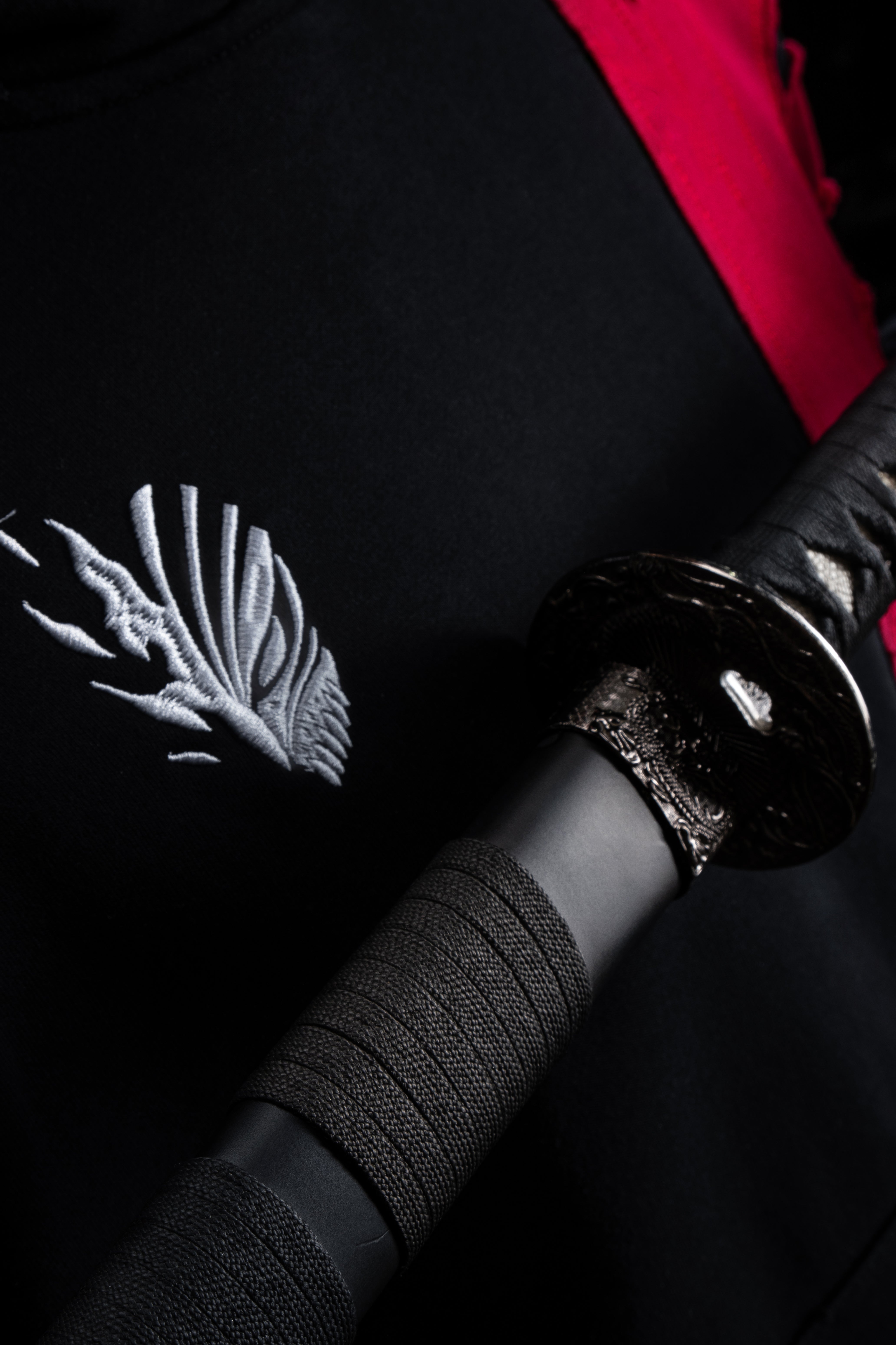 Hellfire Embroidery Hoodie-Coordom