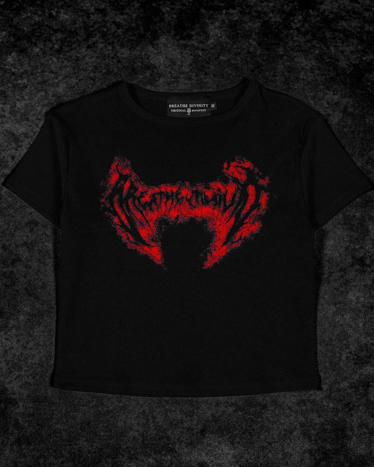 Essential Cropped baby T-shirt [NIGHTMARE]-Coordom