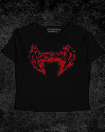 Essential Cropped baby T-shirt [NIGHTMARE]-Coordom