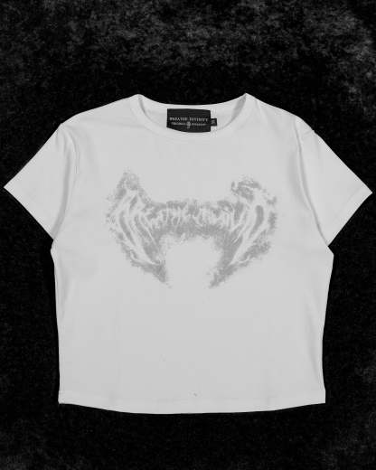 Essential Cropped baby T-shirt [DIVINE WHITE]-Coordom