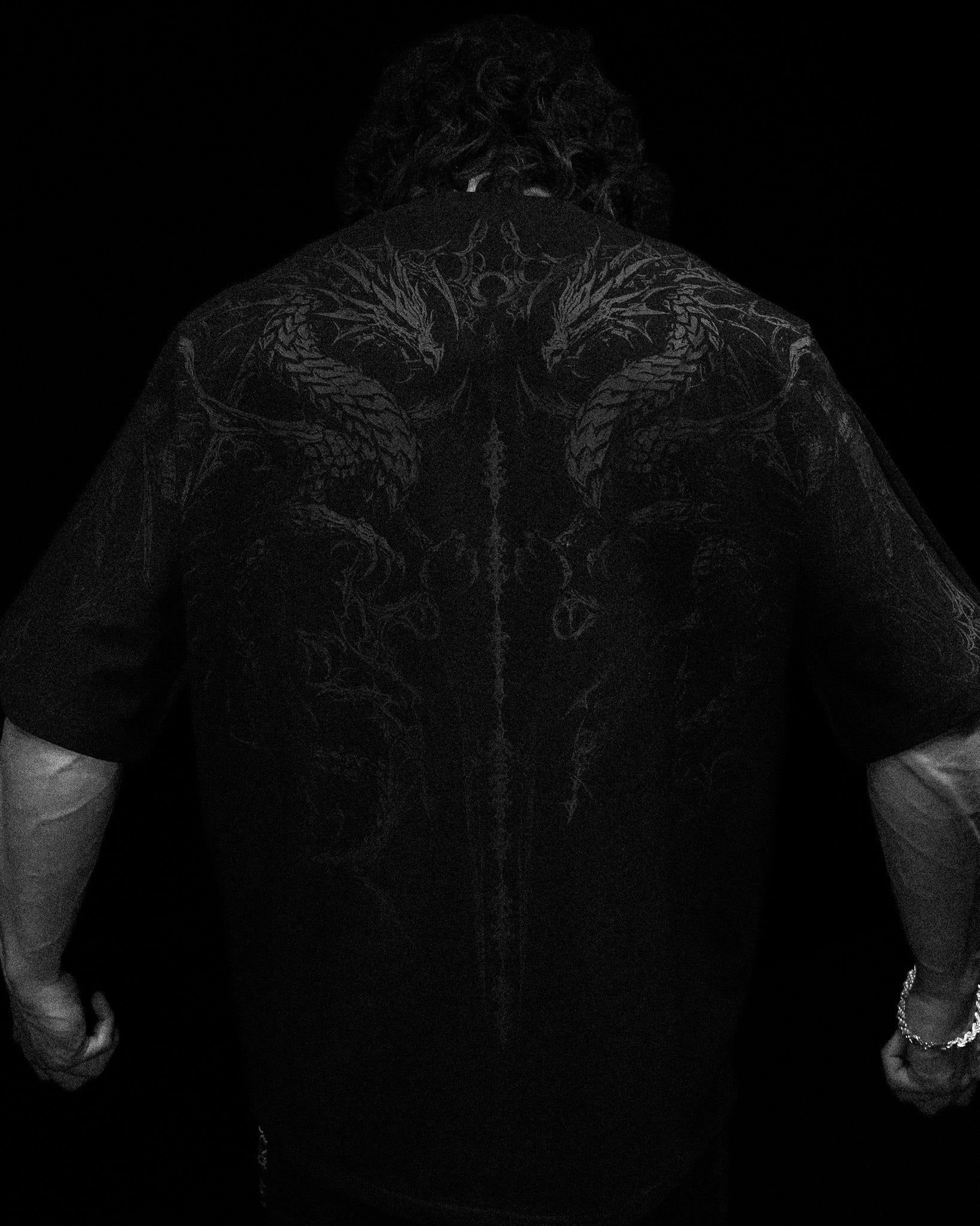 Dragon Blade Oversized T-shirt [DARKNESS]-Coordom