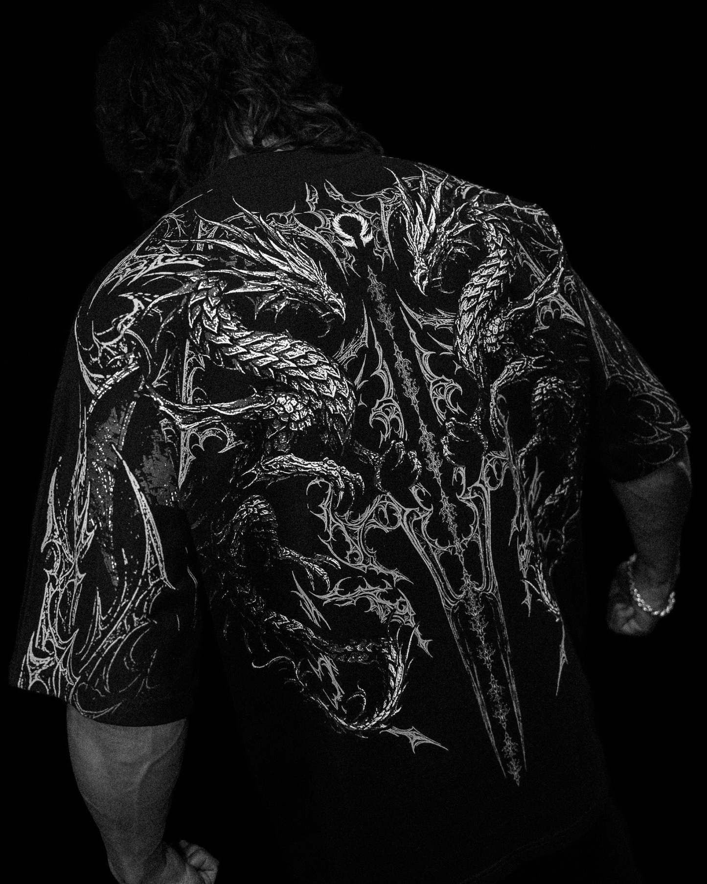 Dragon Blade Oversized T-SHIRT [VOID BLACK]-Coordom