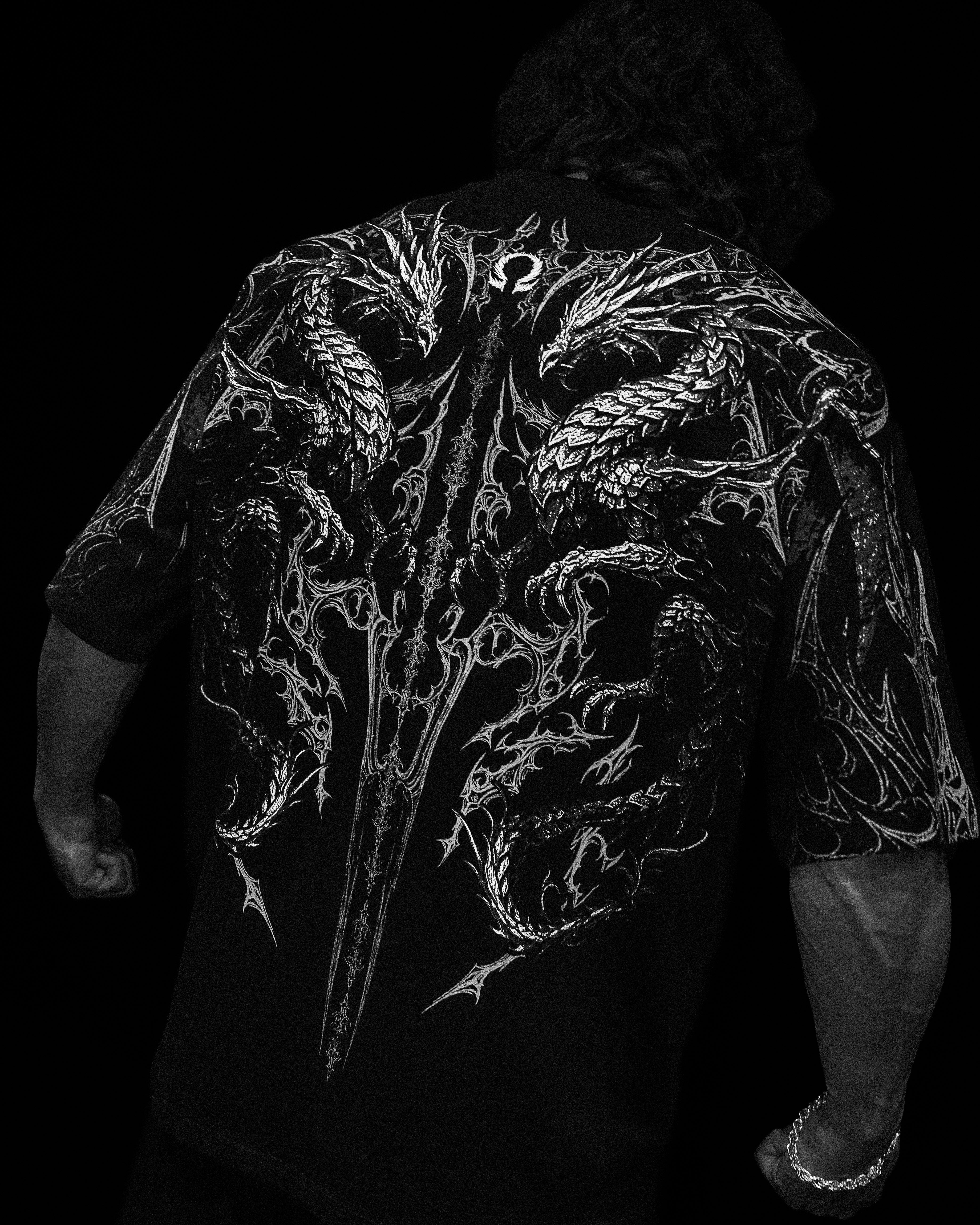 Dragon Blade Oversized T-SHIRT [VOID BLACK]-Coordom