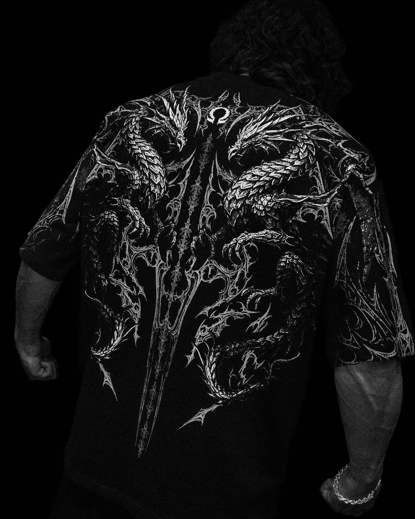Dragon Blade Oversized T-SHIRT [VOID BLACK]-Coordom