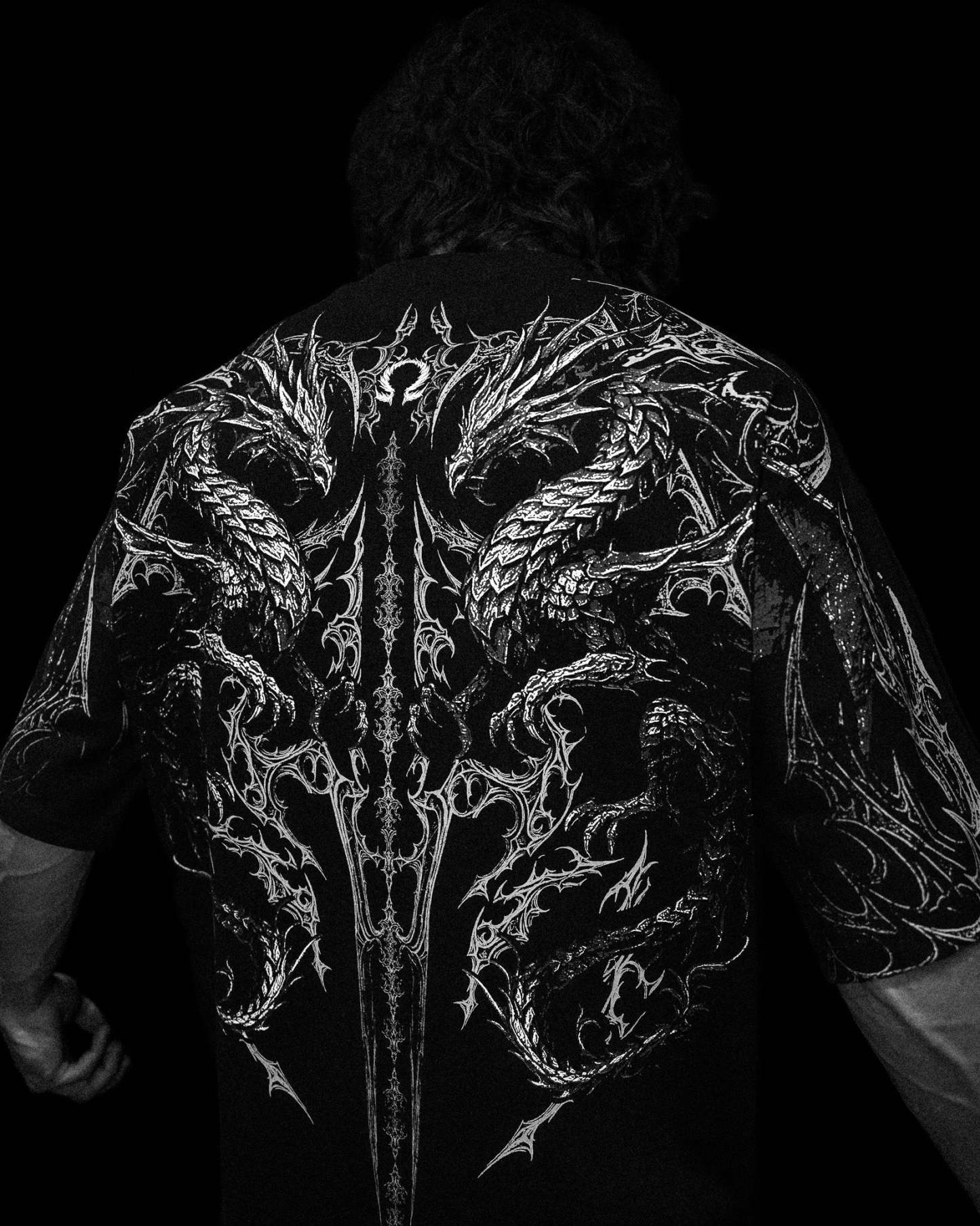 Dragon Blade Oversized T-SHIRT [VOID BLACK]-Coordom