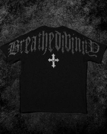 Elegant Oversized Lightweight T-shirt [VOID BLACK]-Coordom