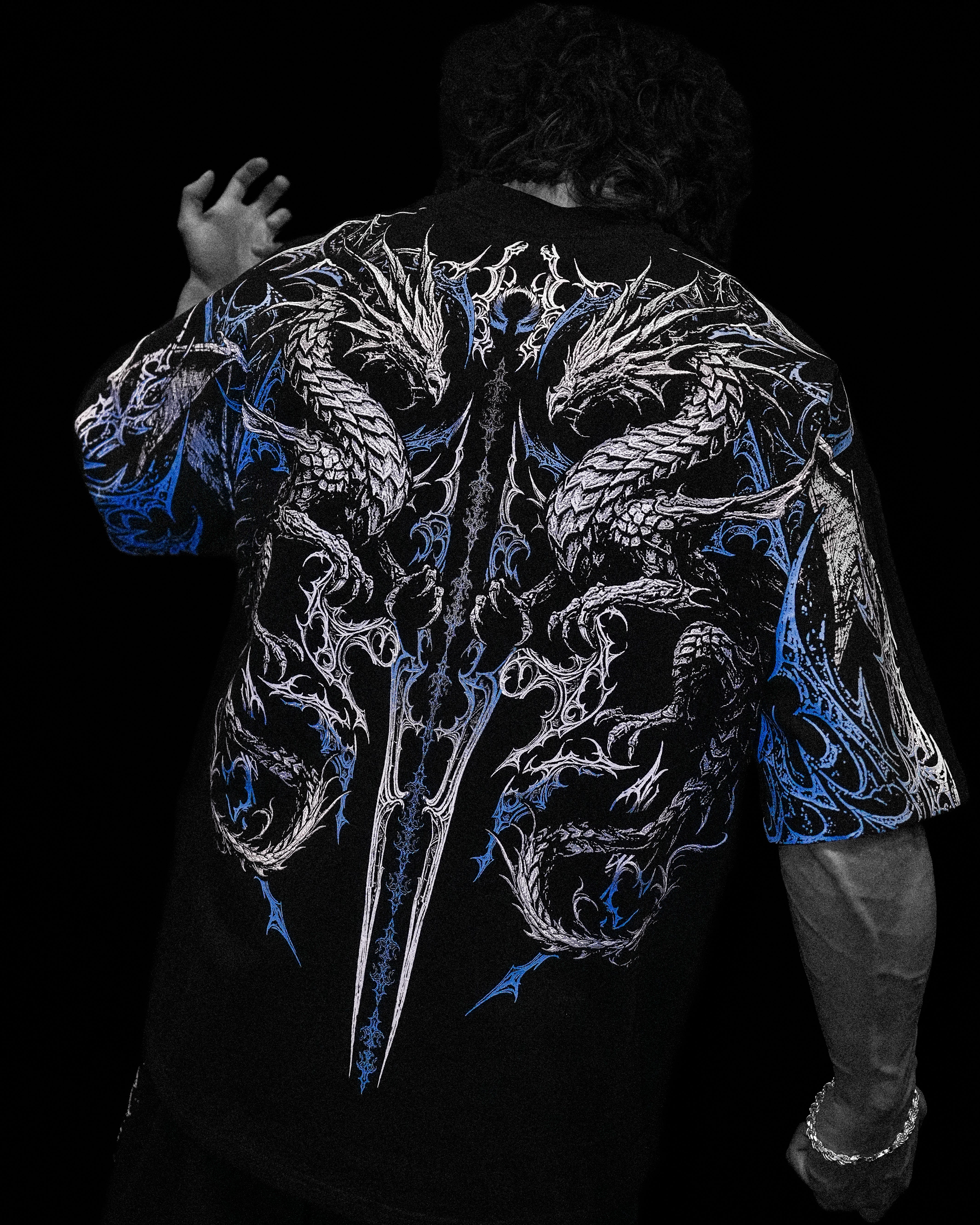 Dragon Blade Oversized T-shirt [FROST]-Coordom