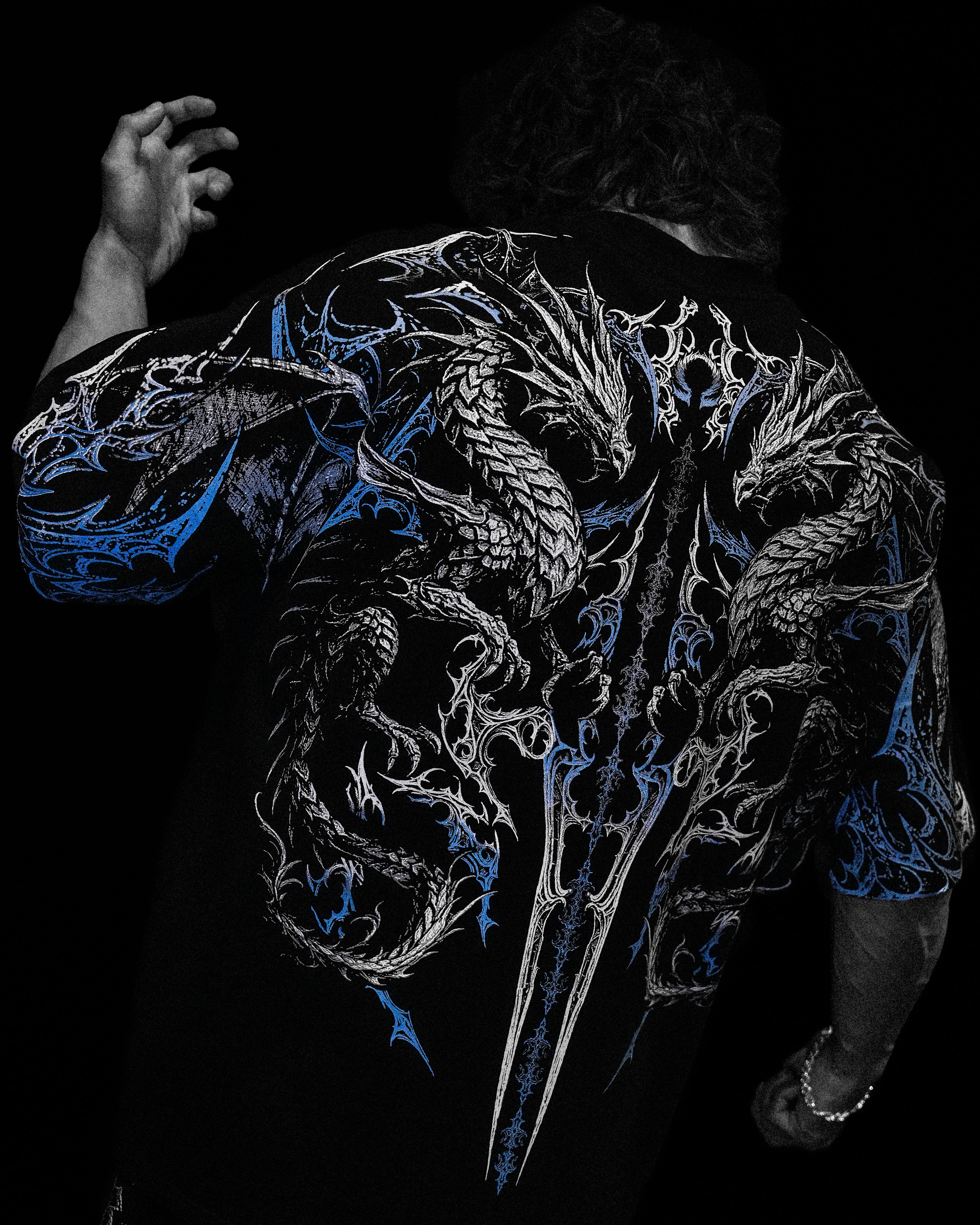 Dragon Blade Oversized T-shirt [FROST]-Coordom