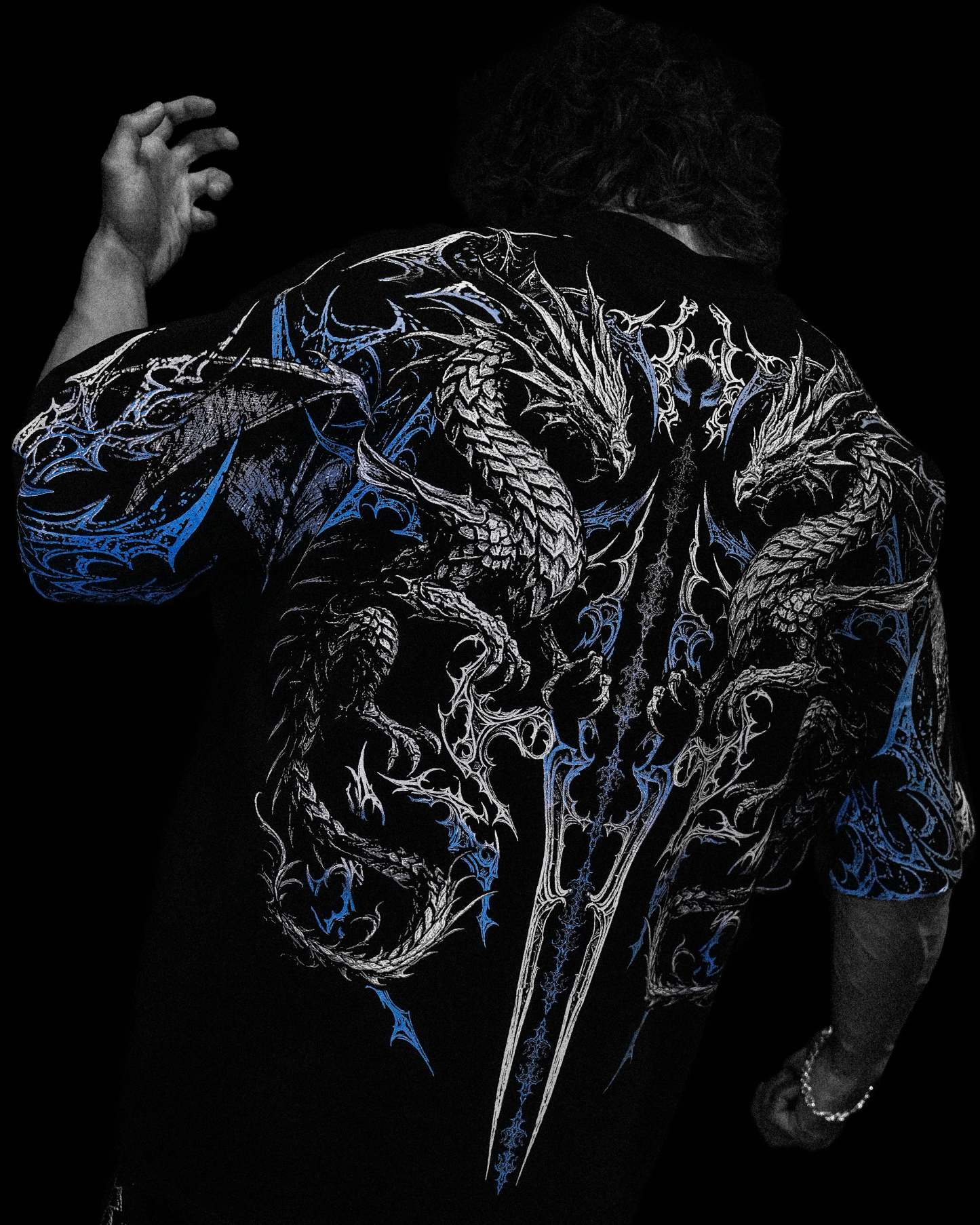 Dragon Blade Oversized T-shirt [FROST]-Coordom
