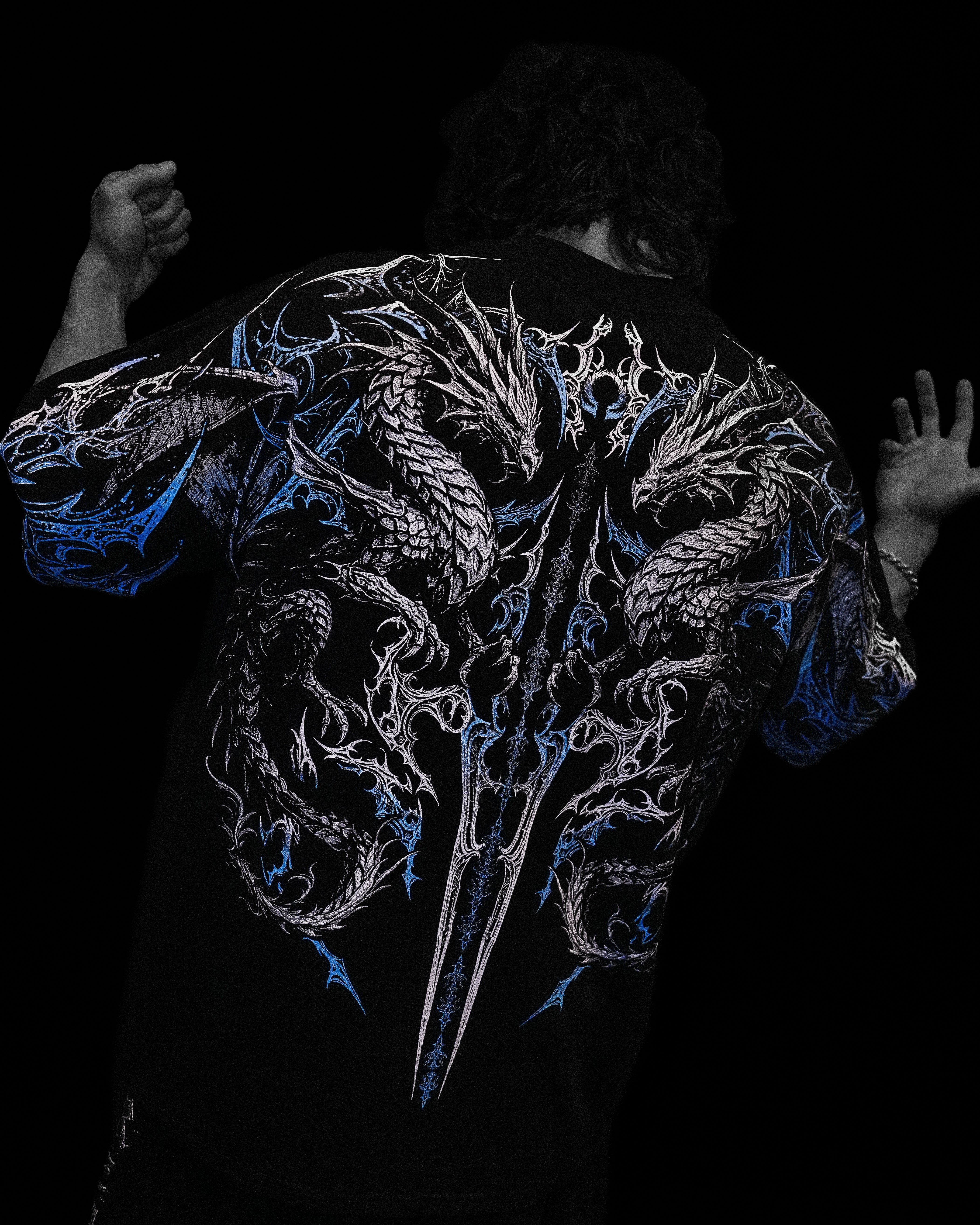 Dragon Blade Oversized T-shirt [FROST]-Coordom