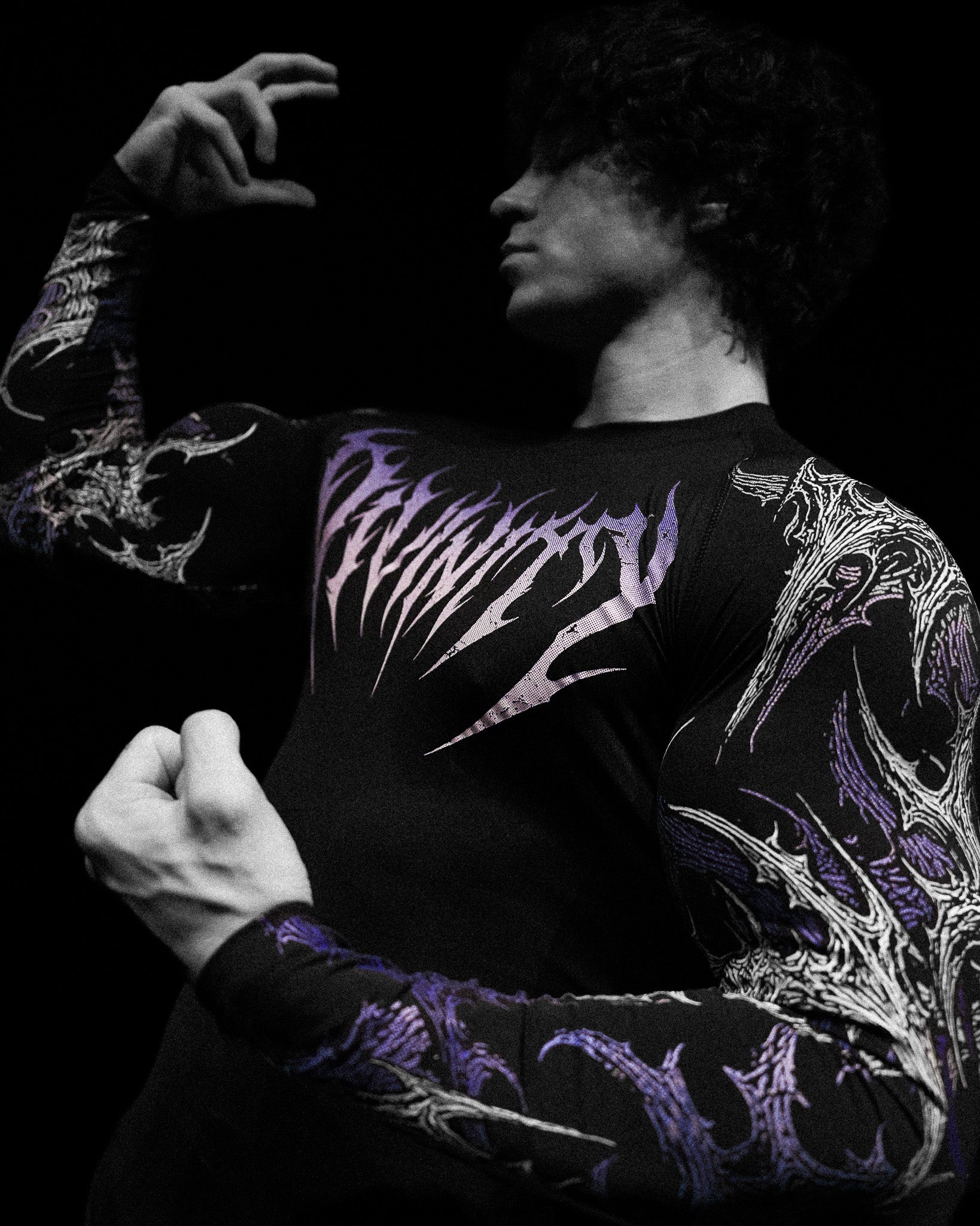 Void Tech™ Infernal longsleeve Compression [HOLLOW PURPLE]-Coordom