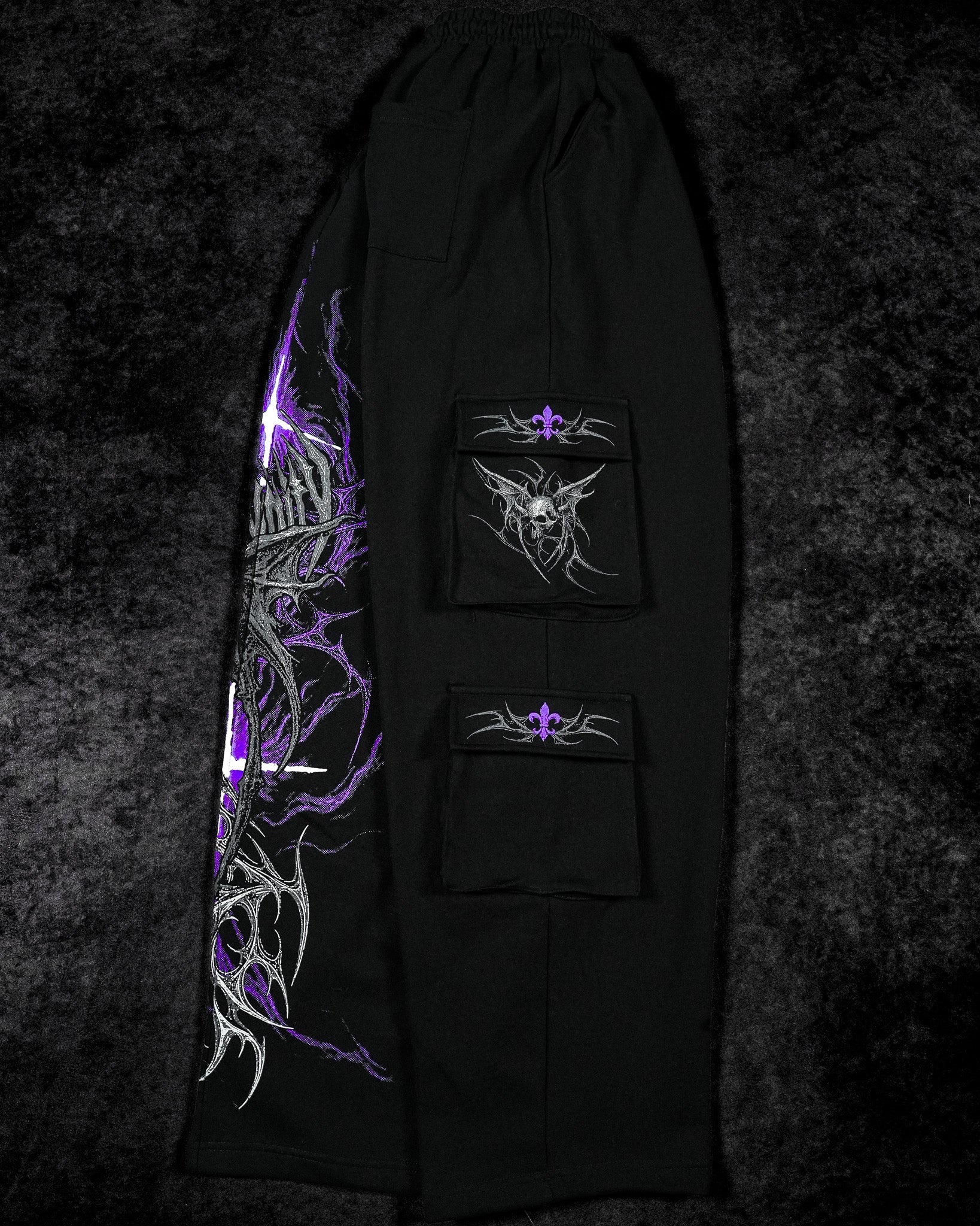 Deathwing Banana Shape Uncuffed Luxury Cargos [DUSK]-Coordom