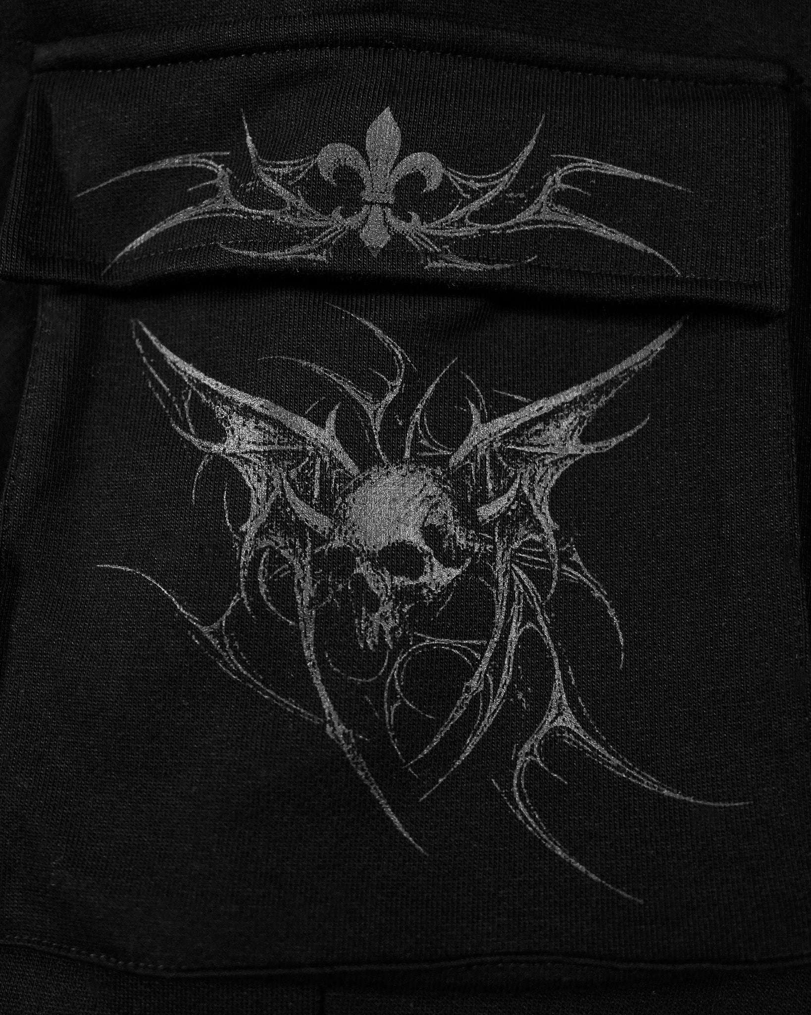 Deathwing Banana Shape Uncuffed Luxury Cargos [DARKNESS]-Coordom