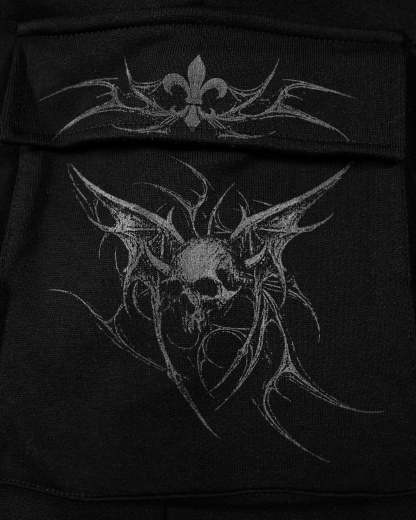 Deathwing Banana Shape Uncuffed Luxury Cargos [DARKNESS]-Coordom