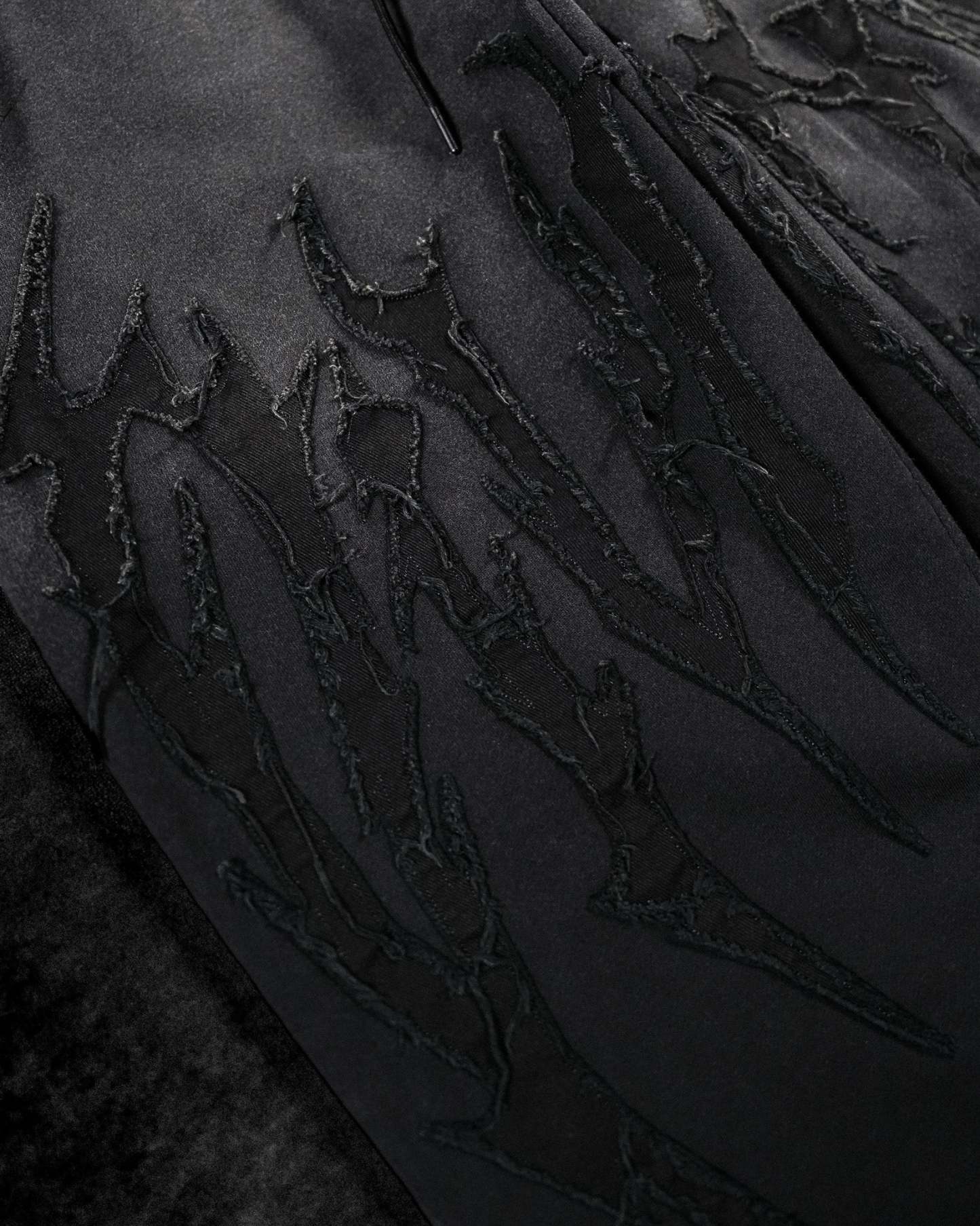 Destroyed Banana Shape sweatpants [SMOKE WASHED]-Coordom