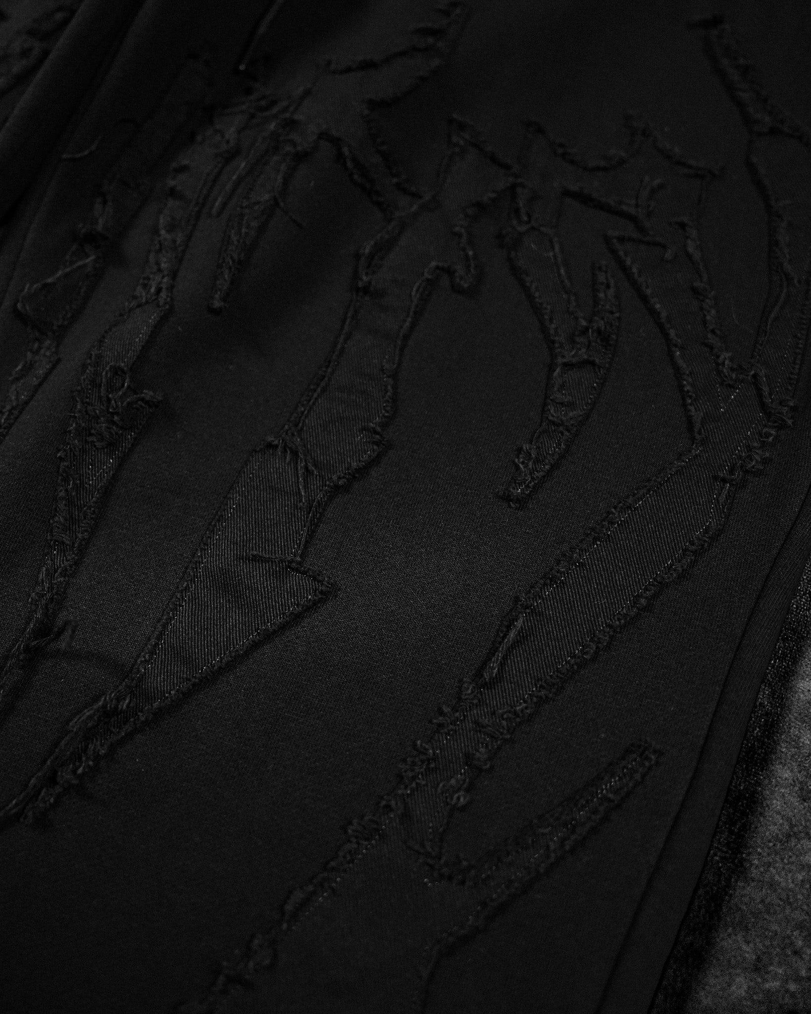 Destroyed Banana Shape sweatpants [DARKNESS]-Coordom