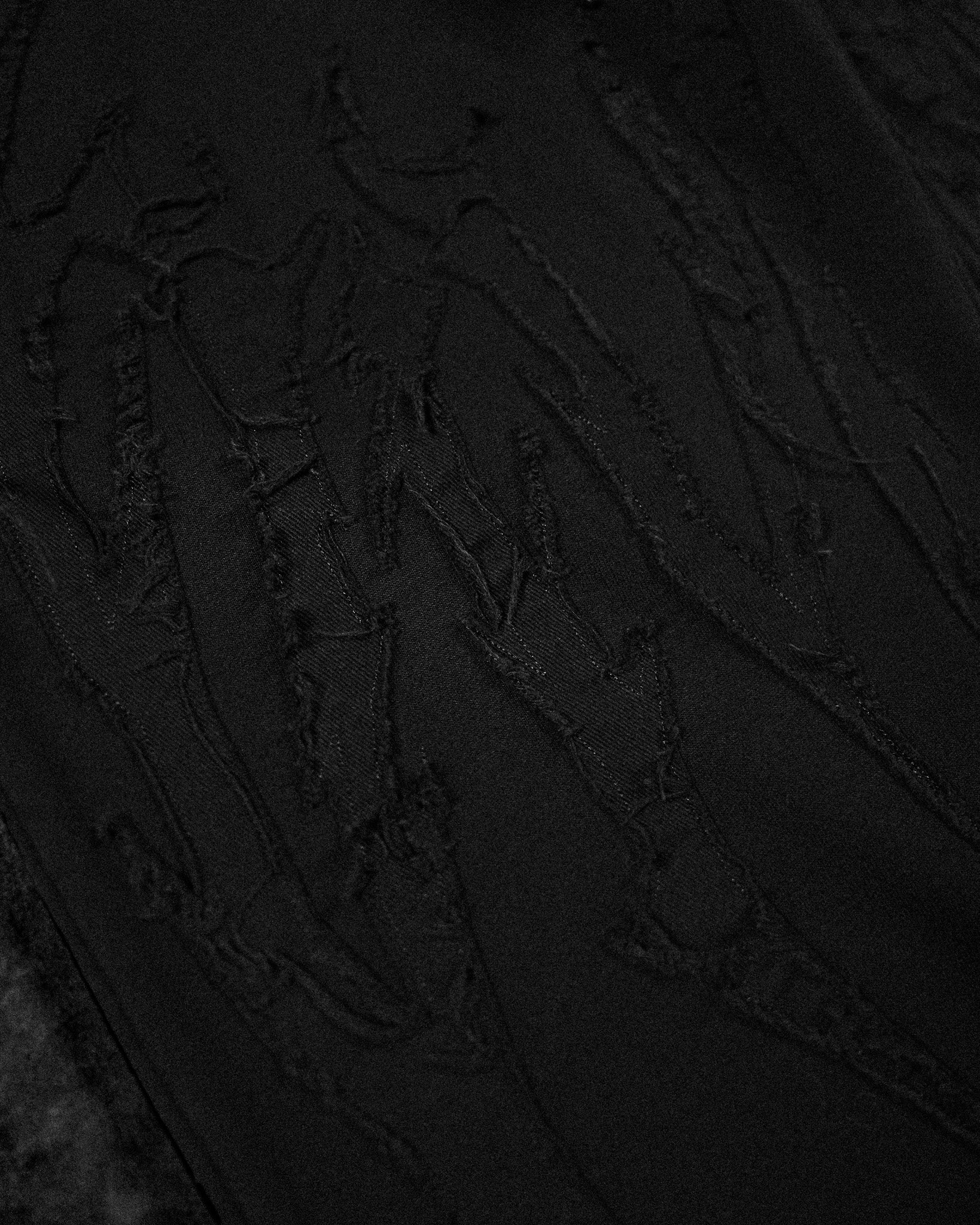 Destroyed Banana Shape sweatpants [DARKNESS]-Coordom