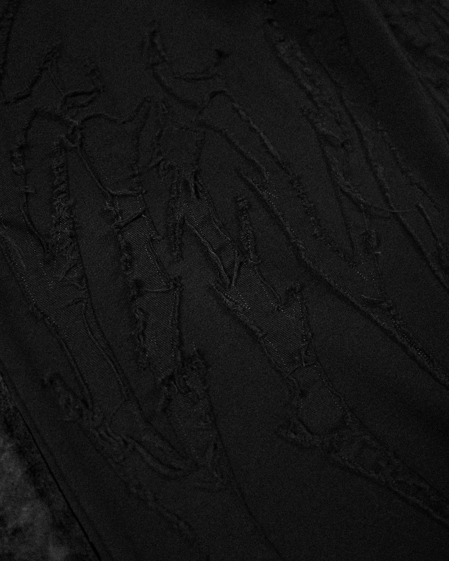 Destroyed Banana Shape sweatpants [DARKNESS]-Coordom