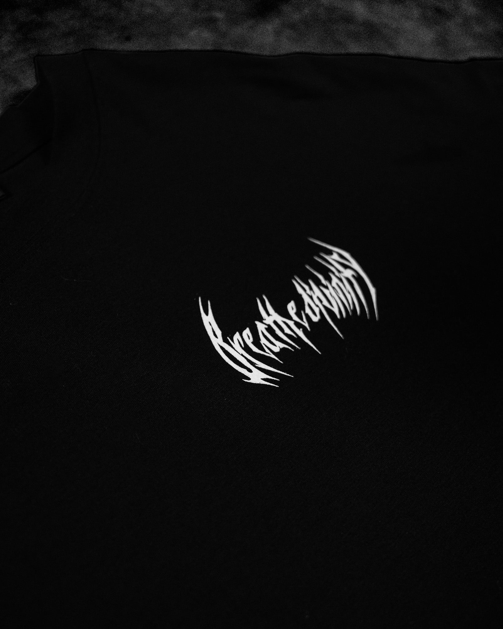 Elegant Box Logo Oversized Lightweight T-shirt [VOID BLACK]-Coordom