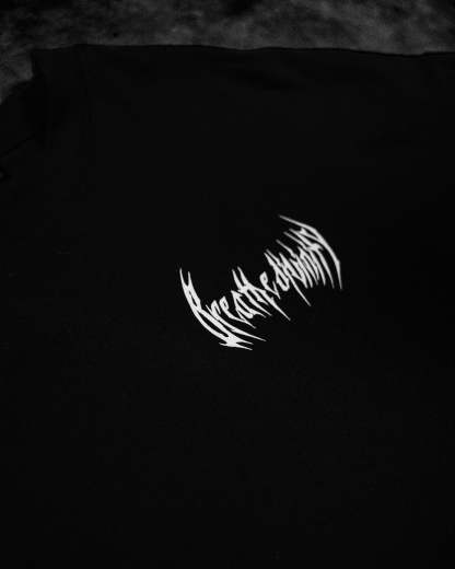 Elegant Box Logo Oversized Lightweight T-shirt [VOID BLACK]-Coordom