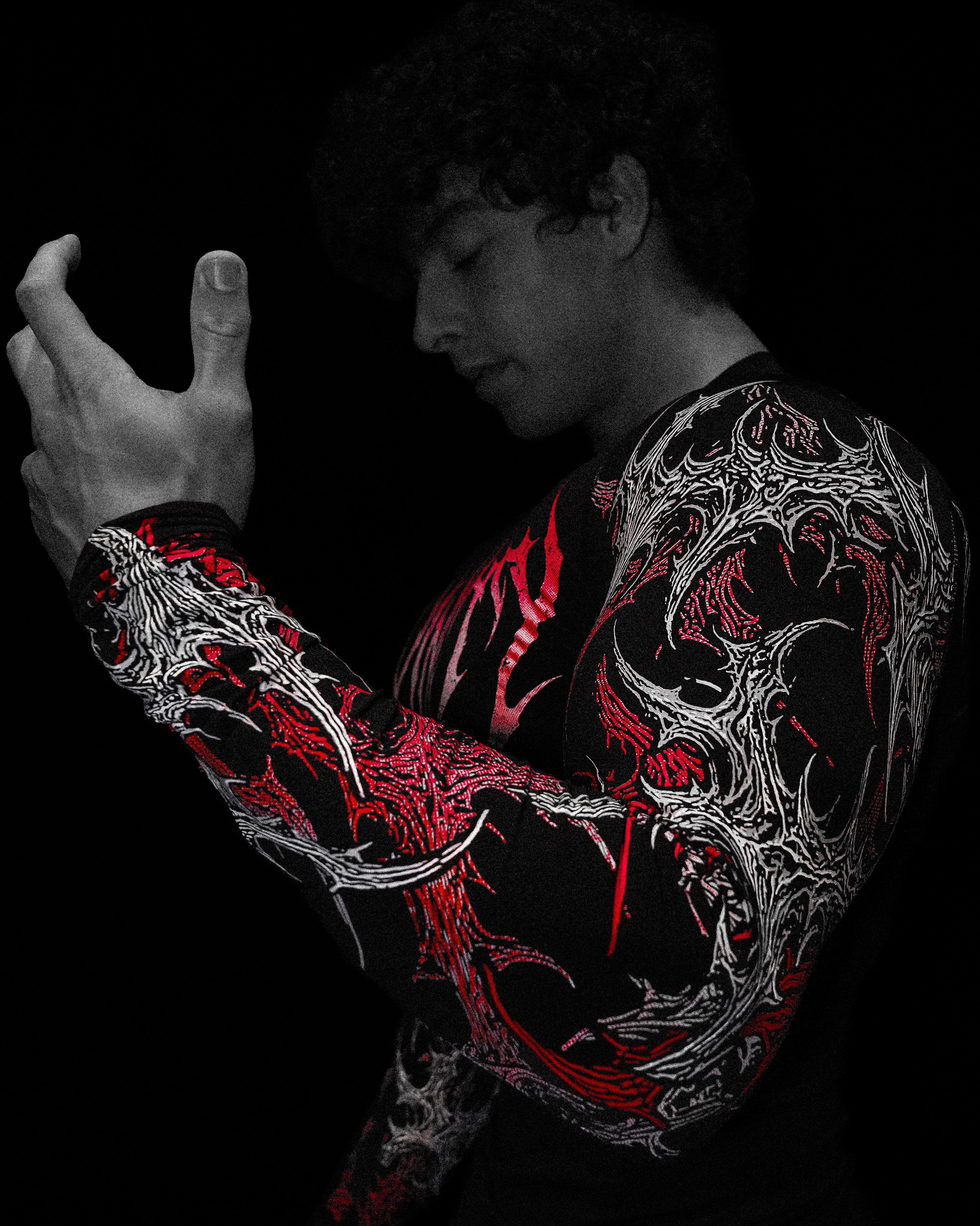 Void Tech™ Infernal longsleeve Compression [HEAVENLY RED]-Coordom
