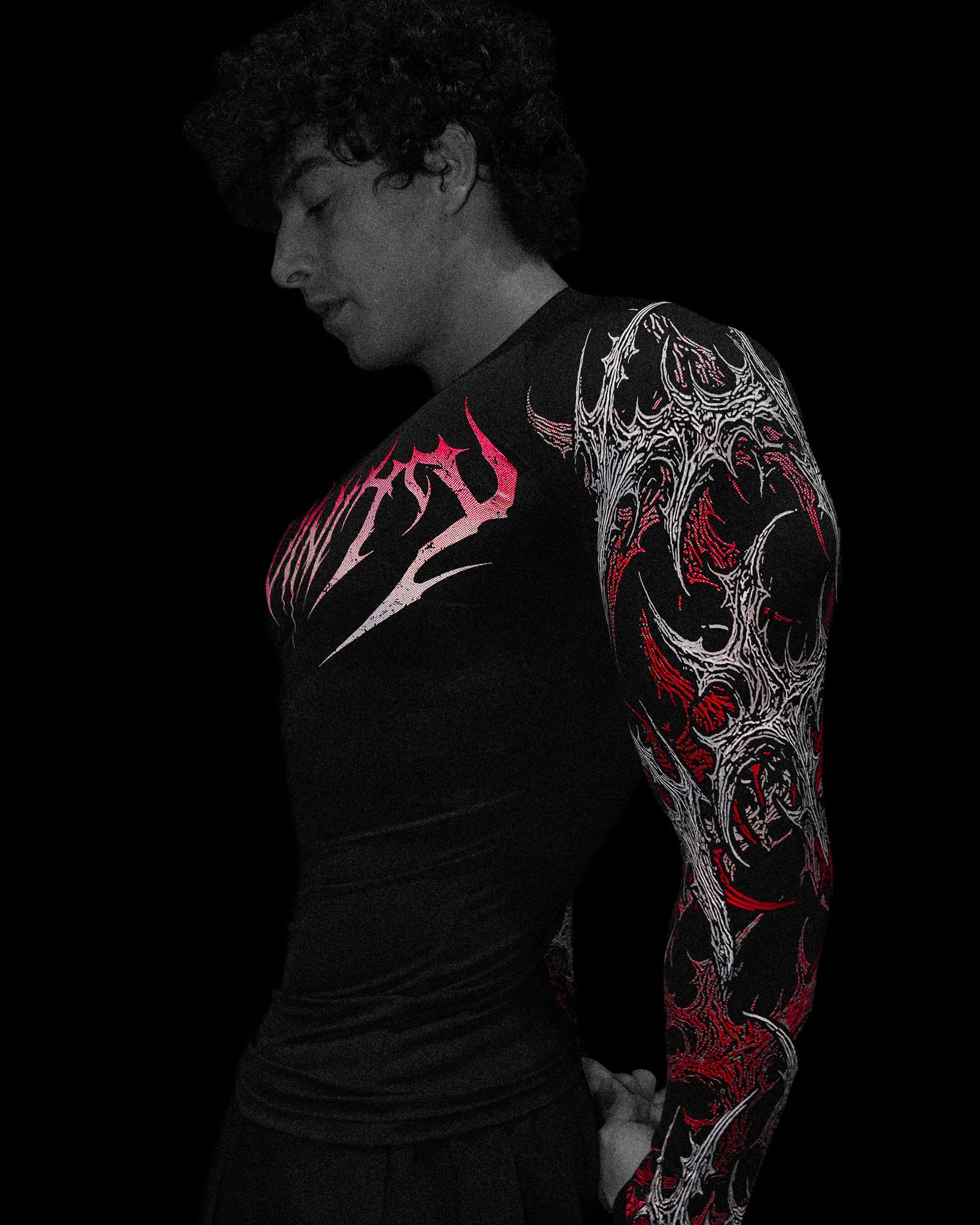 Void Tech™ Infernal longsleeve Compression [HEAVENLY RED]-Coordom