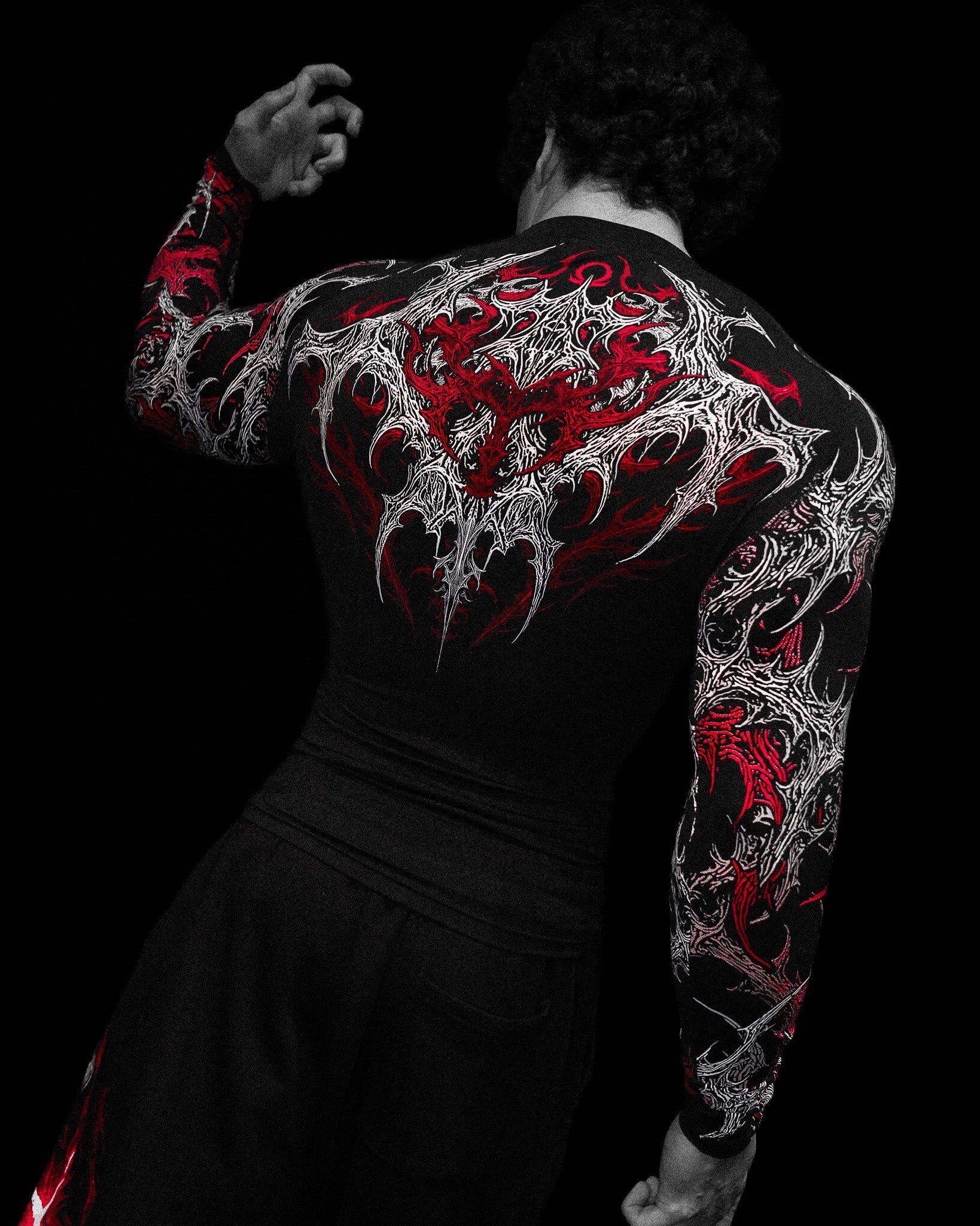 Void Tech™ Infernal longsleeve Compression [HEAVENLY RED]-Coordom