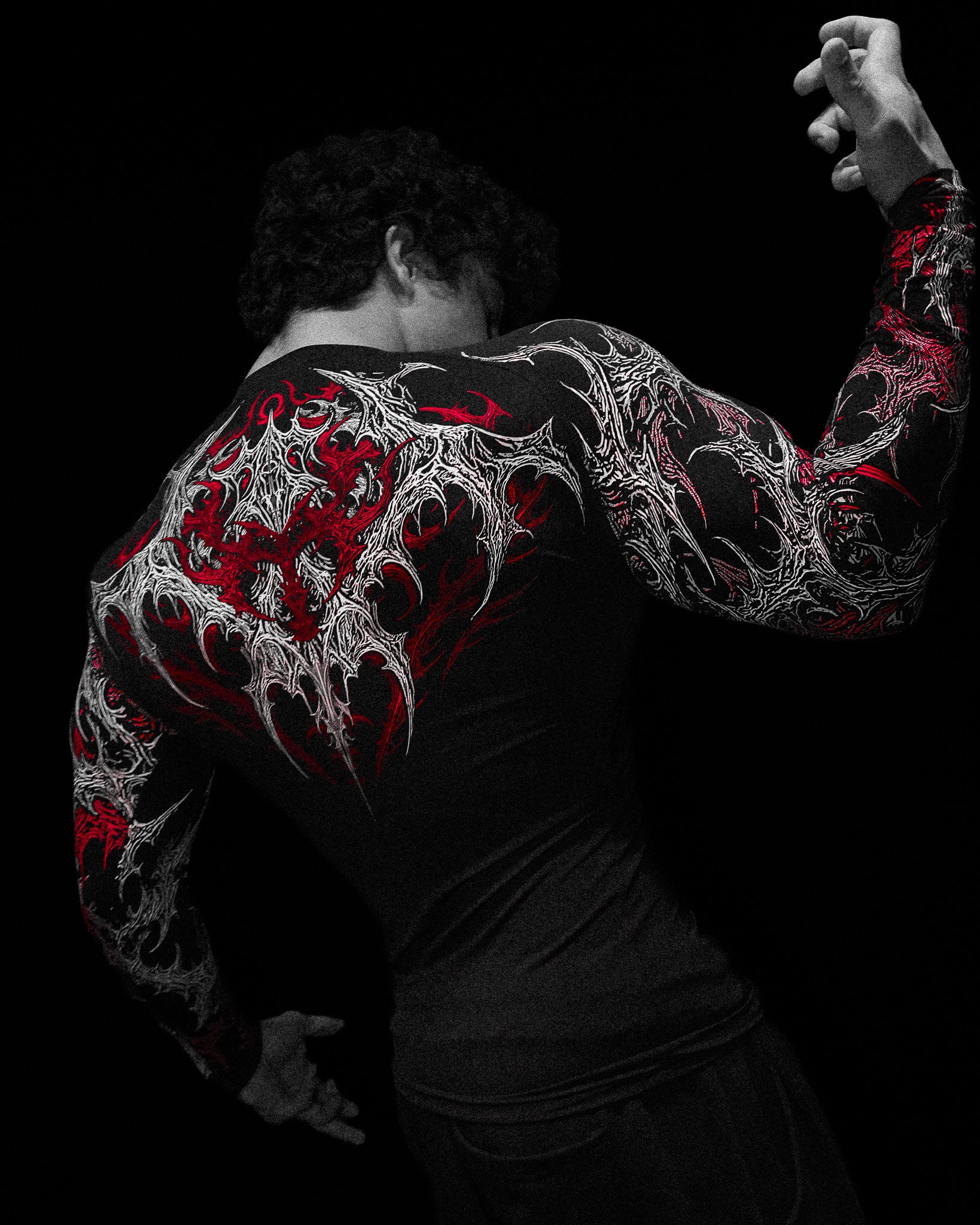 Void Tech™ Infernal longsleeve Compression [HEAVENLY RED]-Coordom