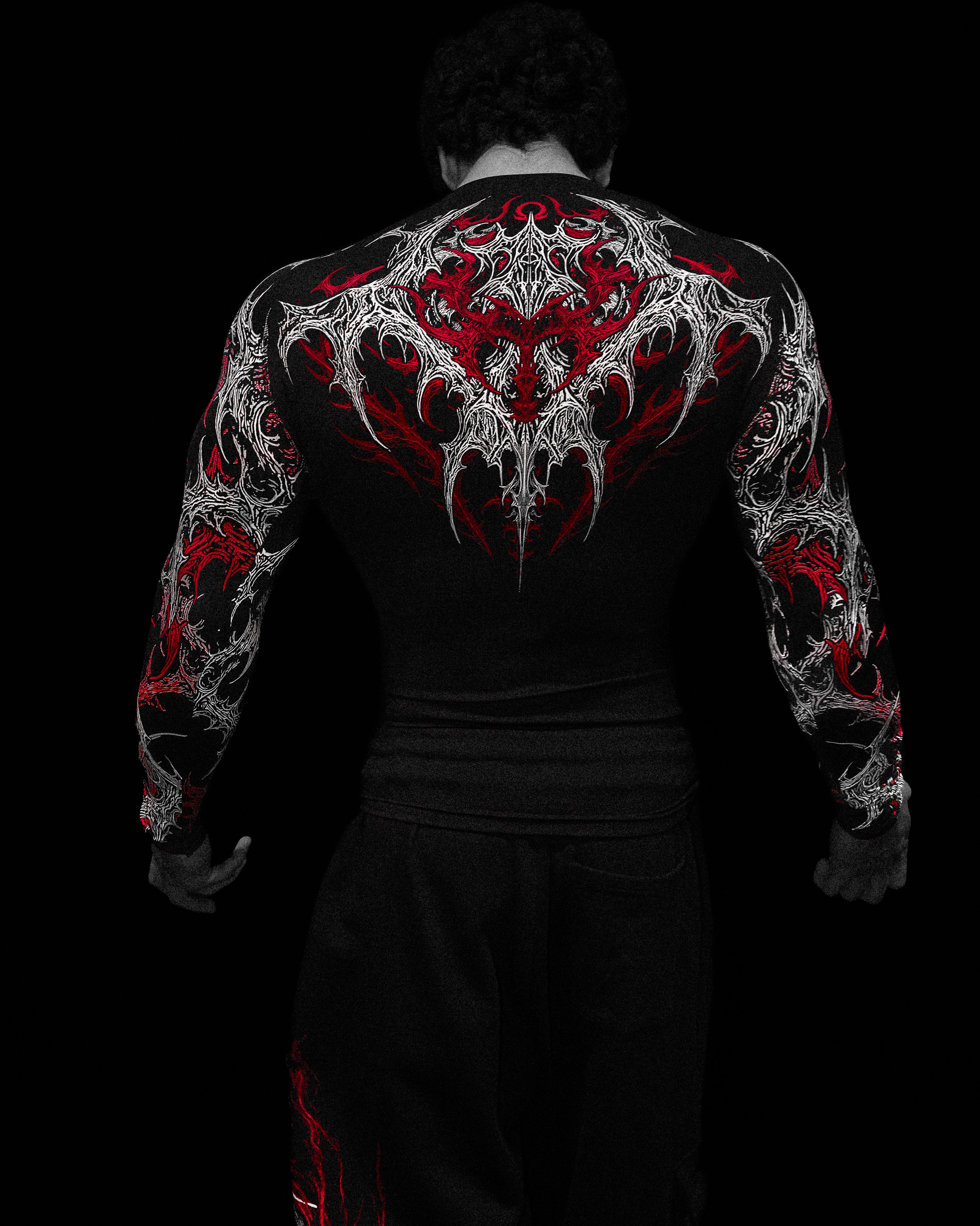 Void Tech™ Infernal longsleeve Compression [HEAVENLY RED]-Coordom