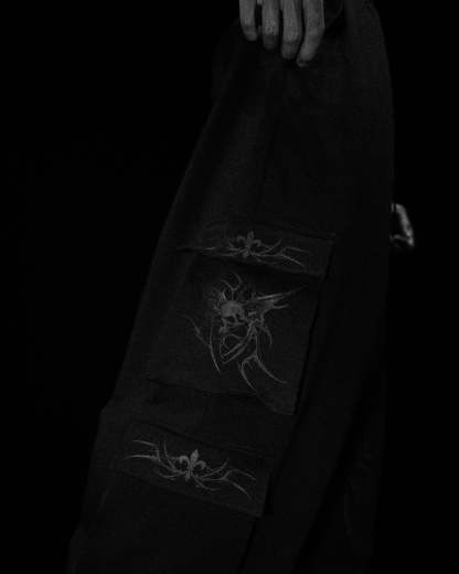 Deathwing Banana Shape Uncuffed Luxury Cargos [DARKNESS]-Coordom