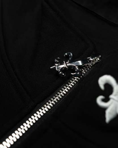 Elegant Quarter zip Crew neck [VOID BLACK]-Coordom