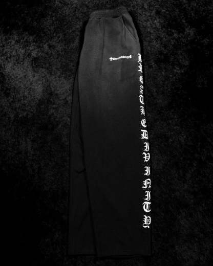 Elegant Uncuffed luxury sweatpants [SMOKE WASHED]-Coordom