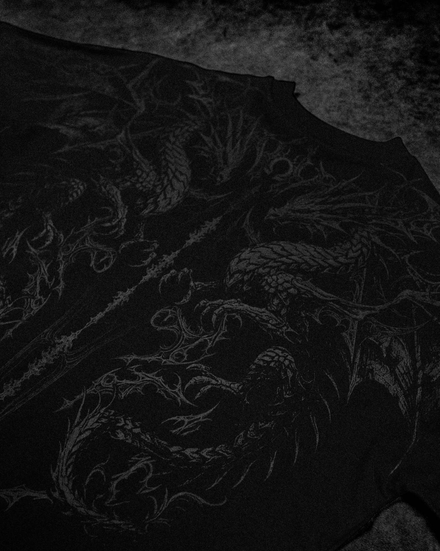 Dragon Blade Oversized T-shirt [DARKNESS]-Coordom