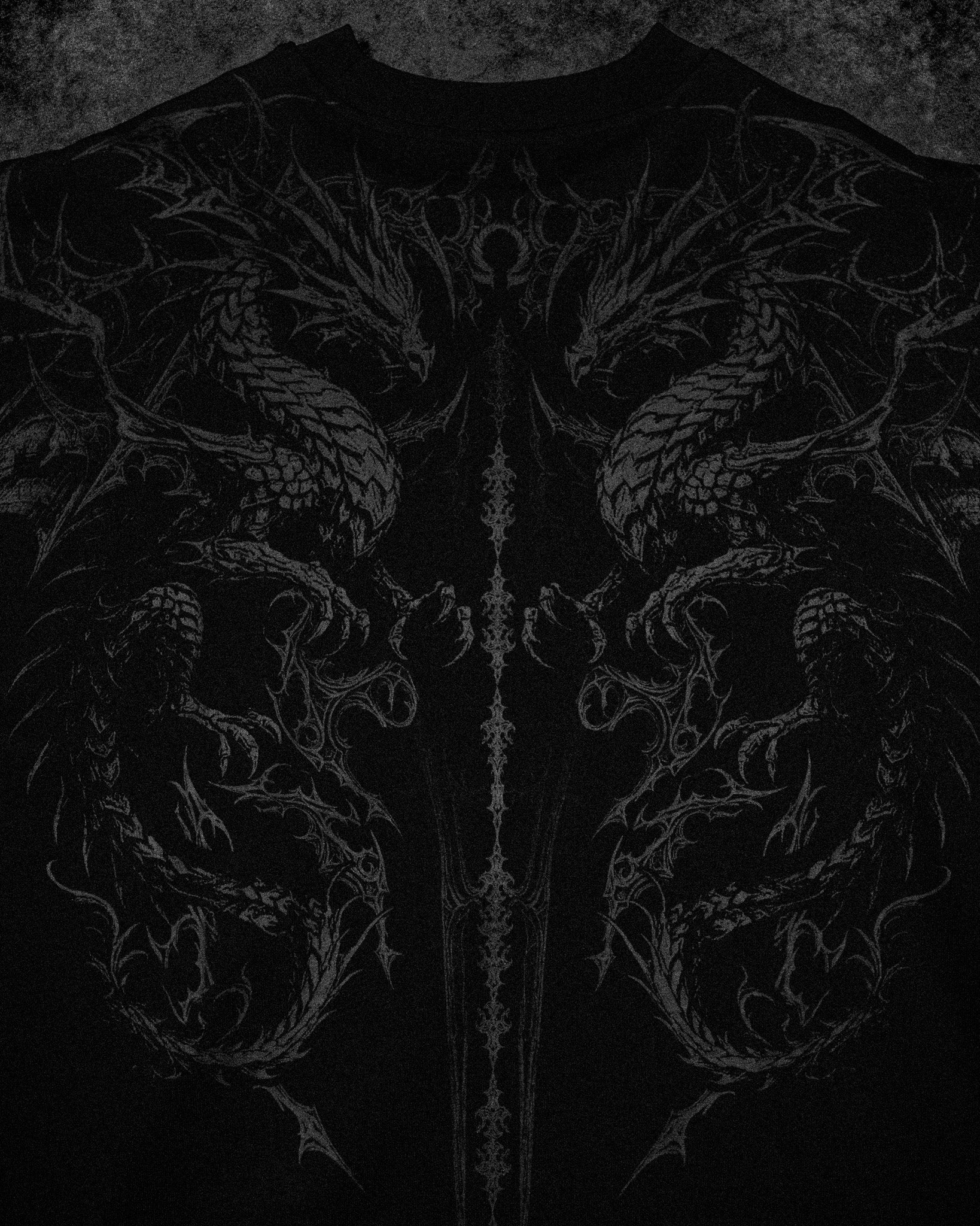 Dragon Blade Oversized T-shirt [DARKNESS]-Coordom