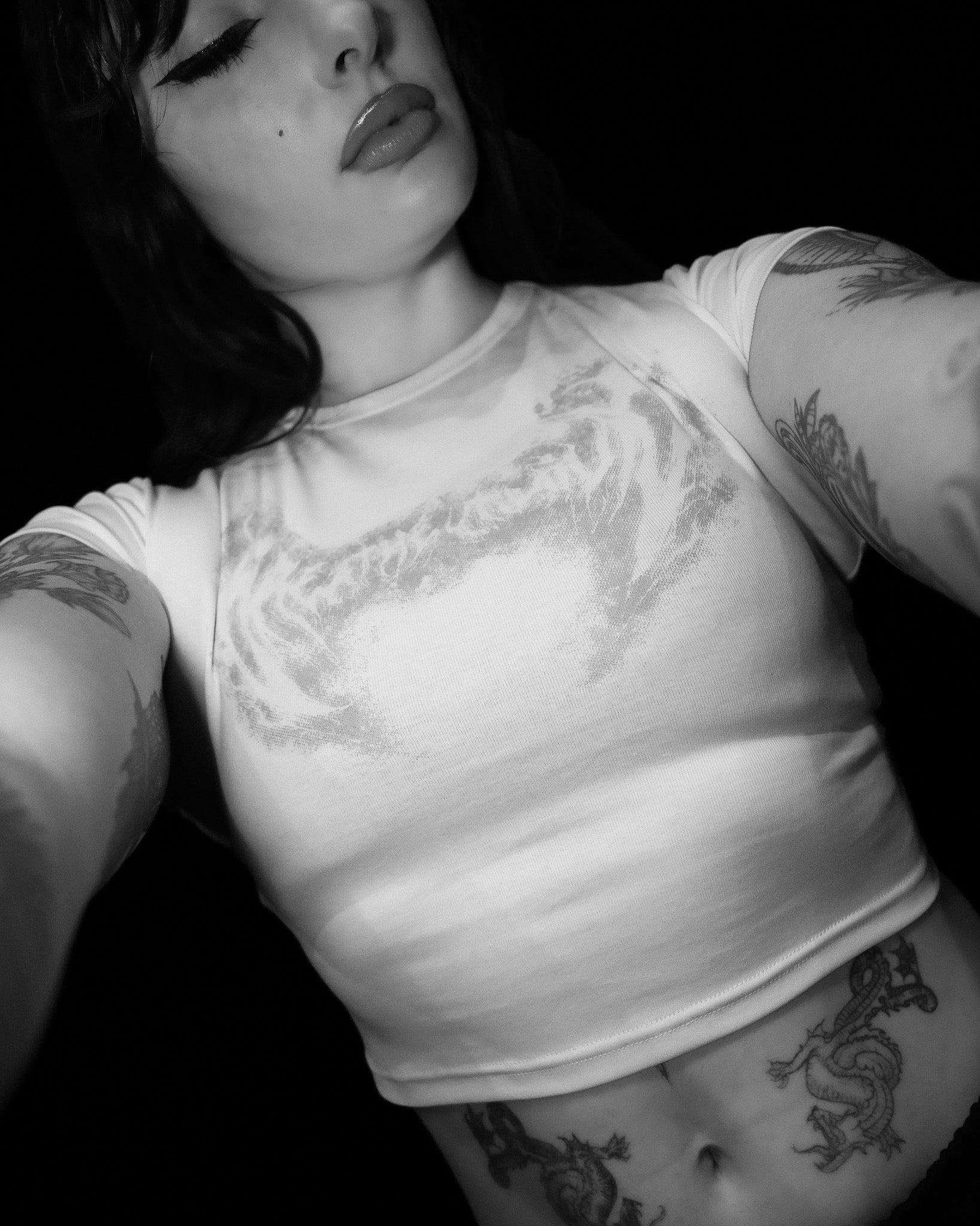 Essential Cropped baby T-shirt [DIVINE WHITE]-Coordom