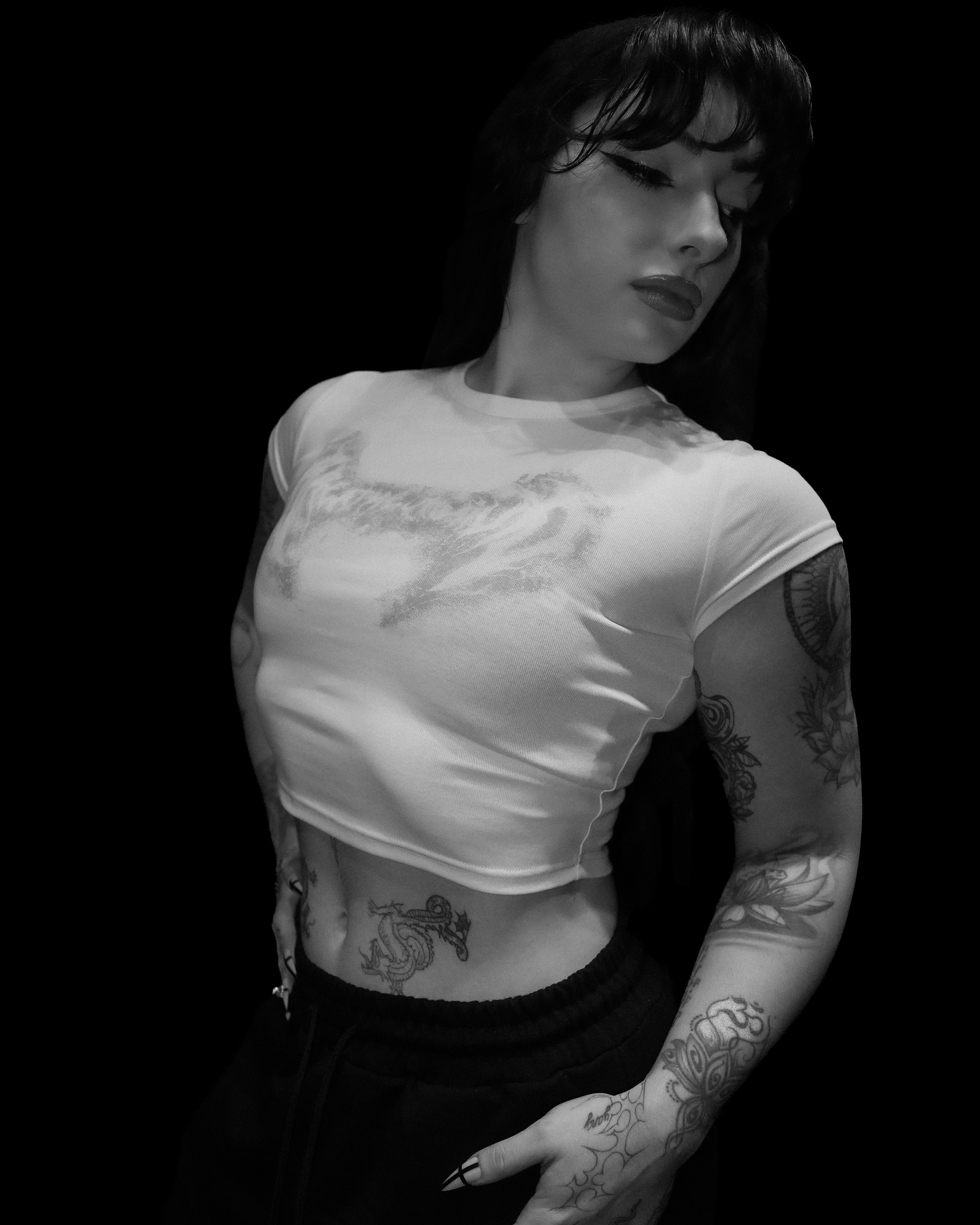 Essential Cropped baby T-shirt [DIVINE WHITE]-Coordom
