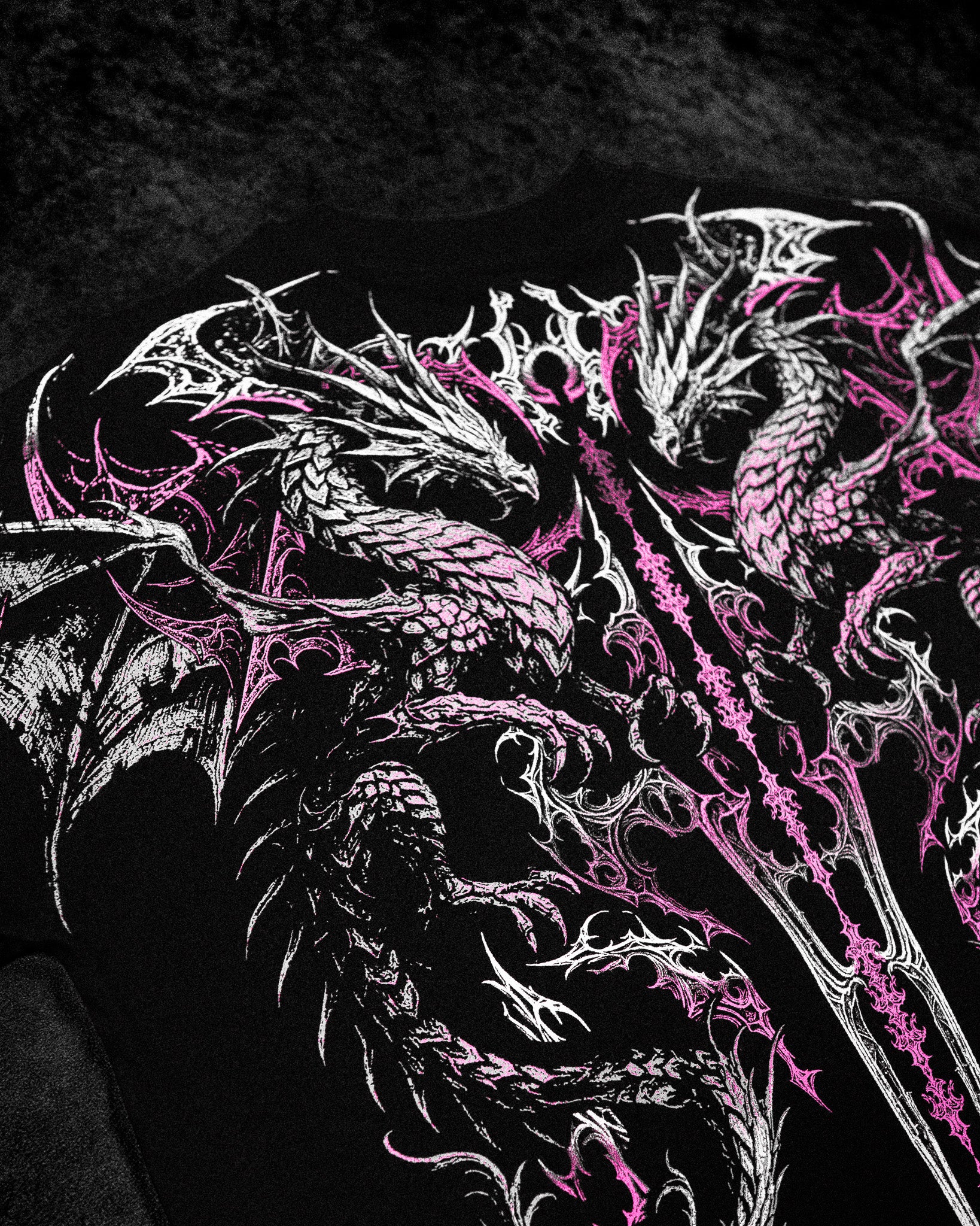 Dragon Blade Oversized T-shirt [BLOSSOM PINK]-Coordom