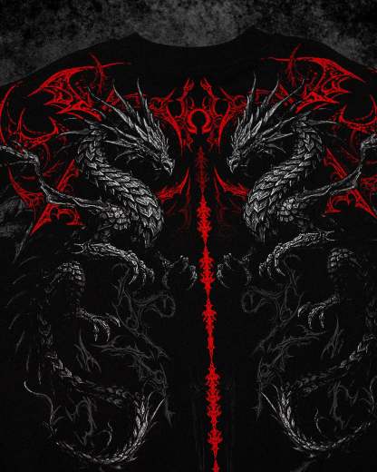 Dragon Blade Oversized T-SHIRT [NIGHTMARE]-Coordom