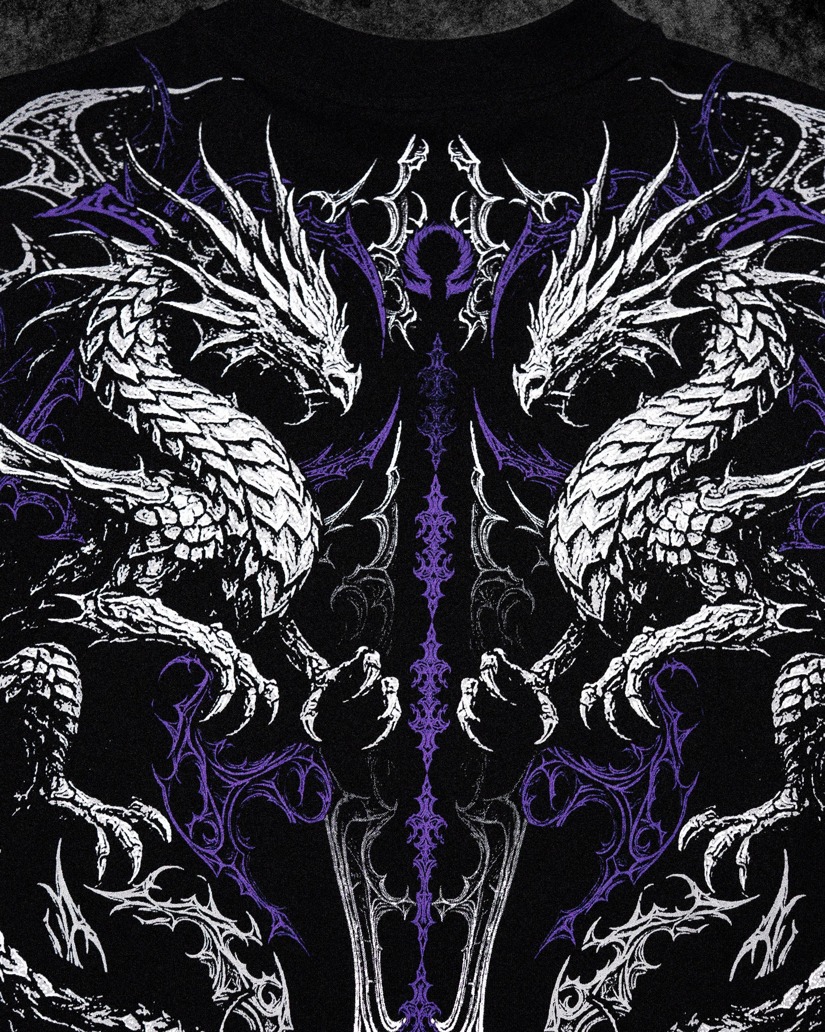 Dragon Blade Oversized T-SHIRT [HOLLOW PURPLE]-Coordom