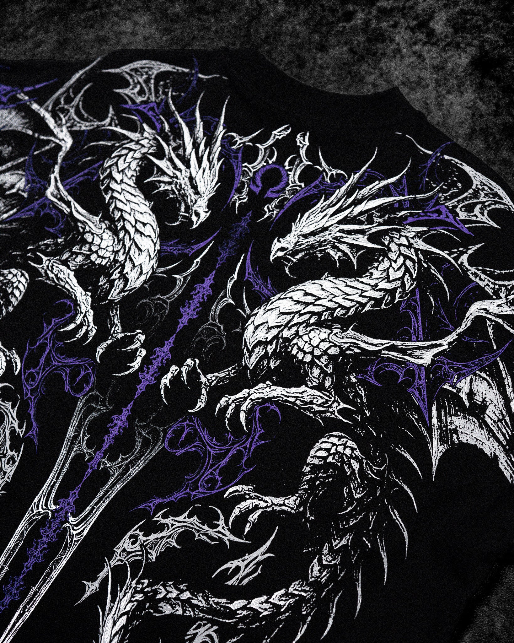 Dragon Blade Oversized T-SHIRT [HOLLOW PURPLE]-Coordom