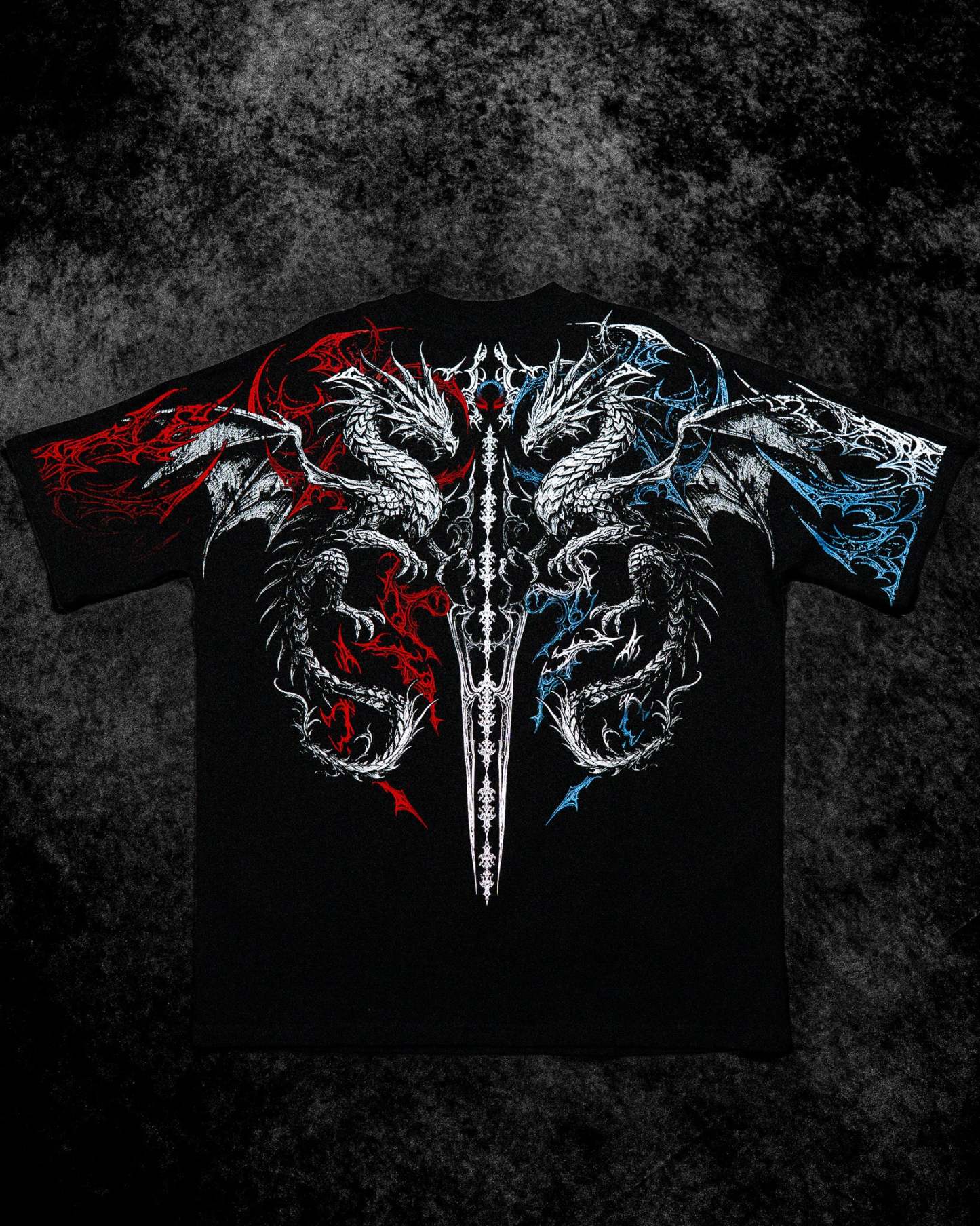 Dragon Blade Oversized T-shirt [FIRE & ICE]-Coordom