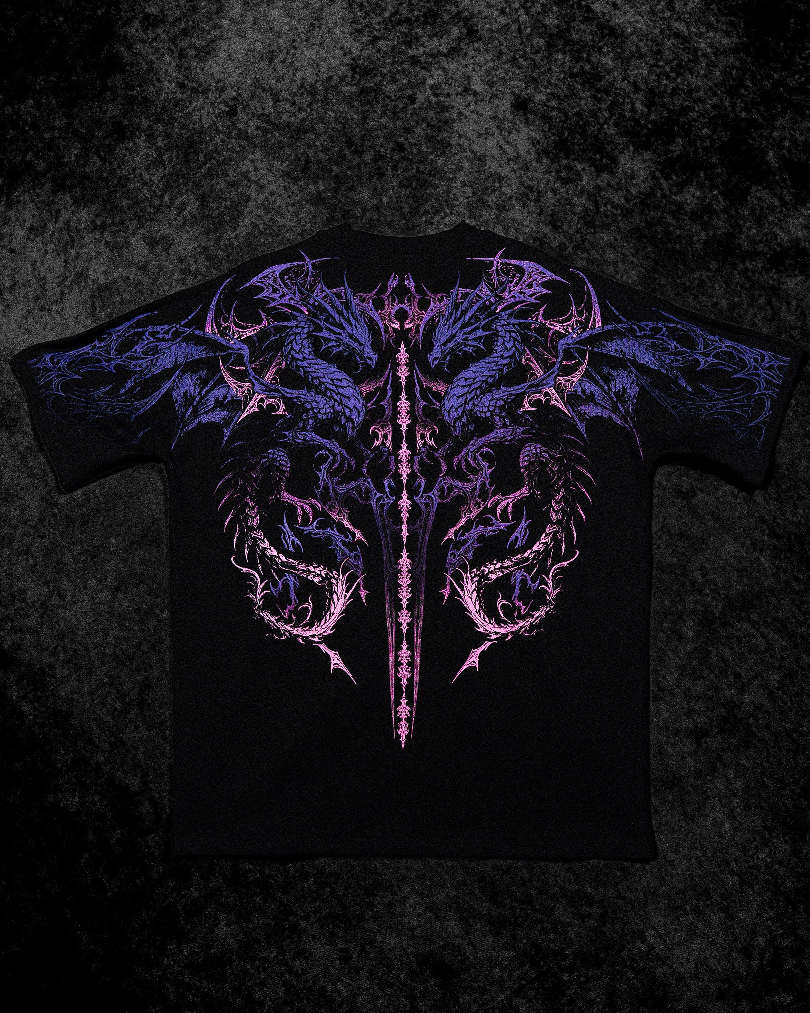 Dragon Blade Oversized T-shirt [TWILIGHT]-Coordom