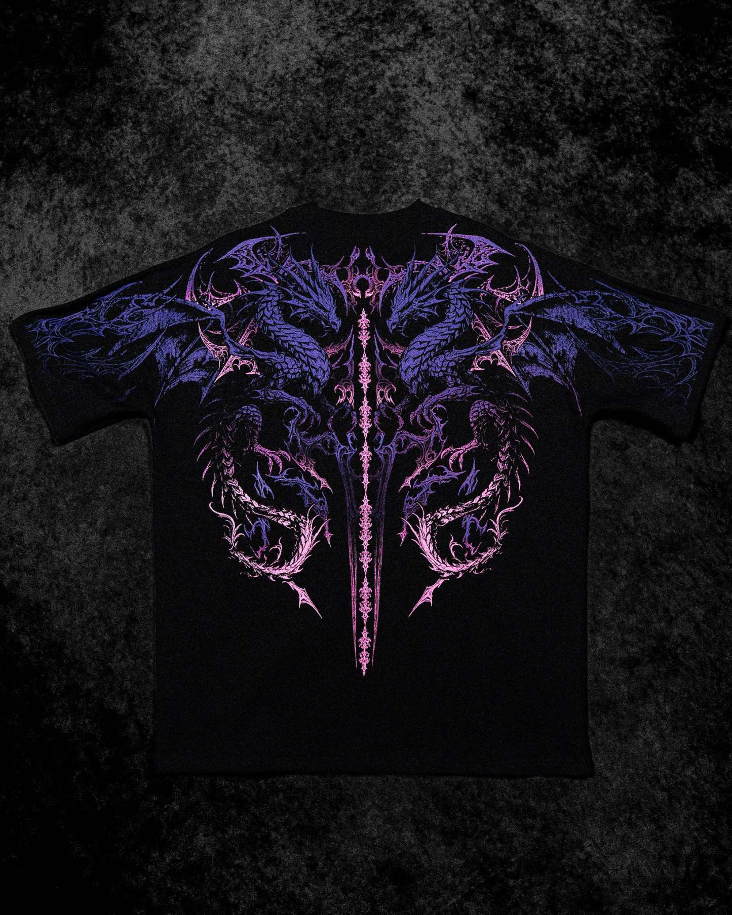 Dragon Blade Oversized T-shirt [TWILIGHT]-Coordom