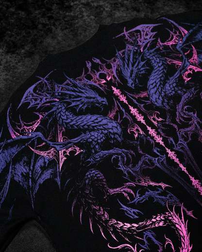Dragon Blade Oversized T-shirt [TWILIGHT]-Coordom