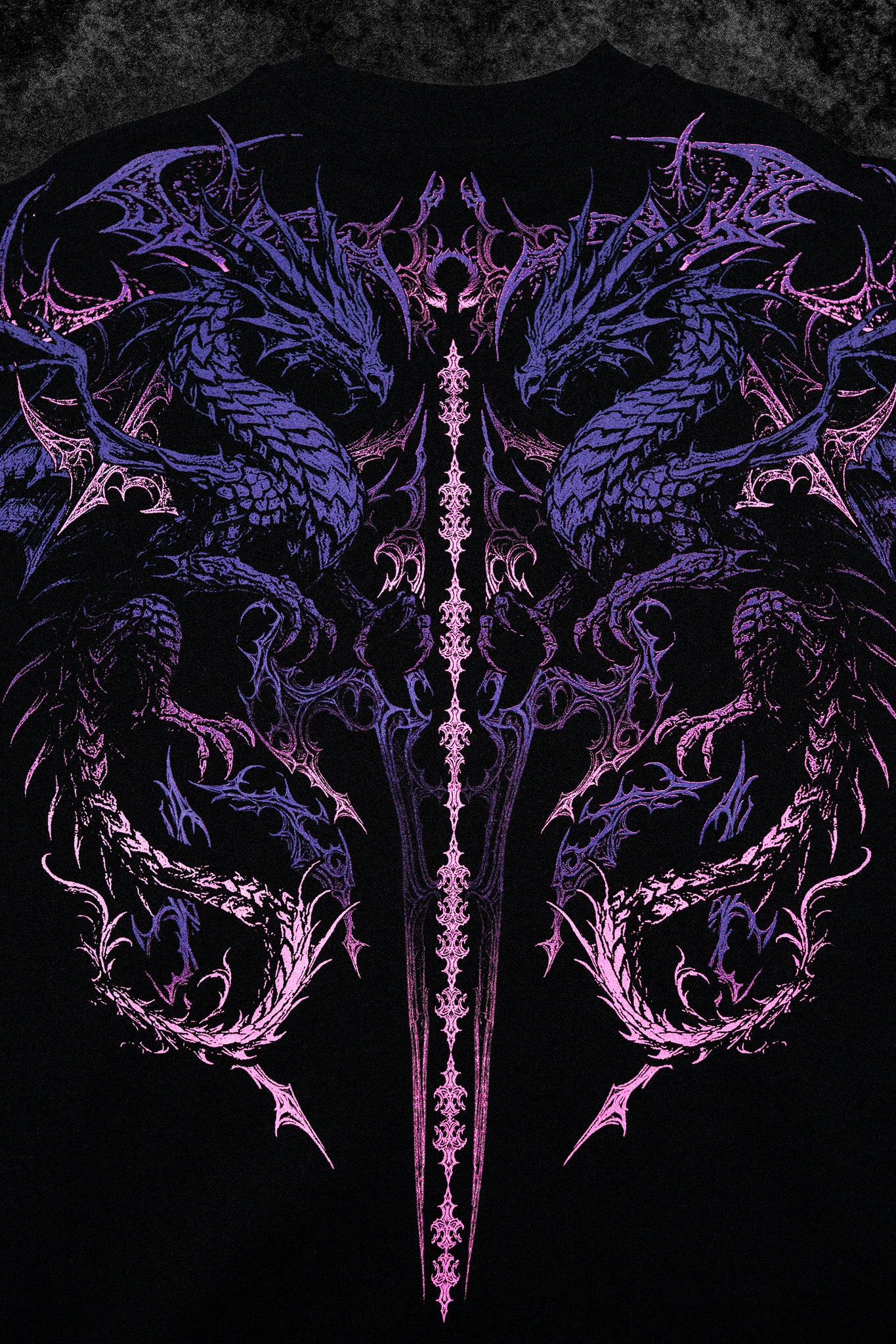 Dragon Blade Oversized T-shirt [TWILIGHT]-Coordom